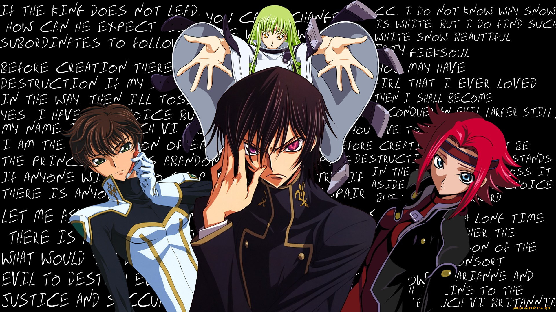 аниме, code, geass, персонажи