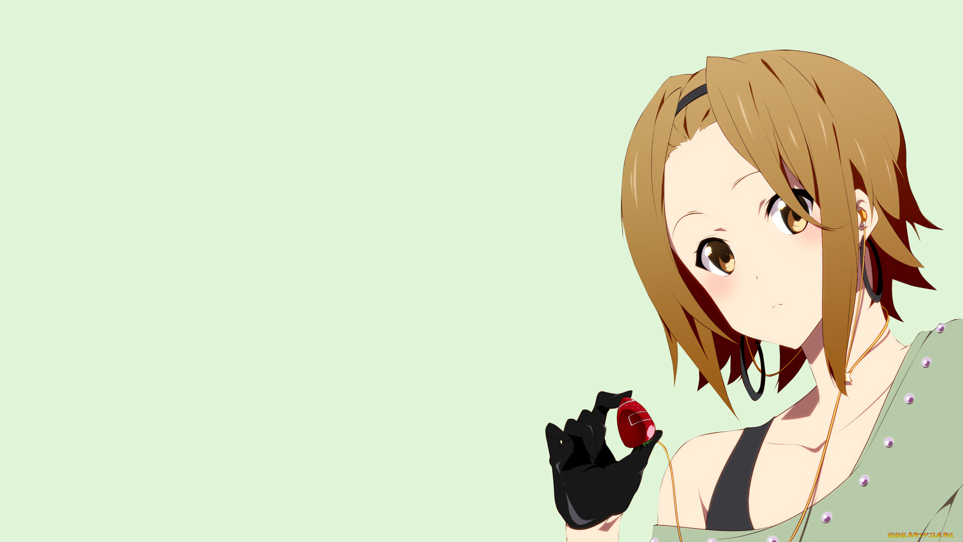 аниме, k-on, фон, взгляд, девушка