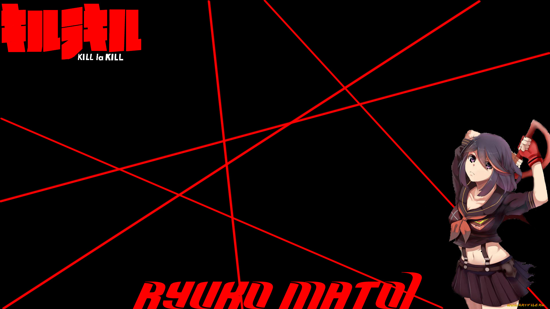 аниме, kill, la, kill, фон, взгляд, девушка