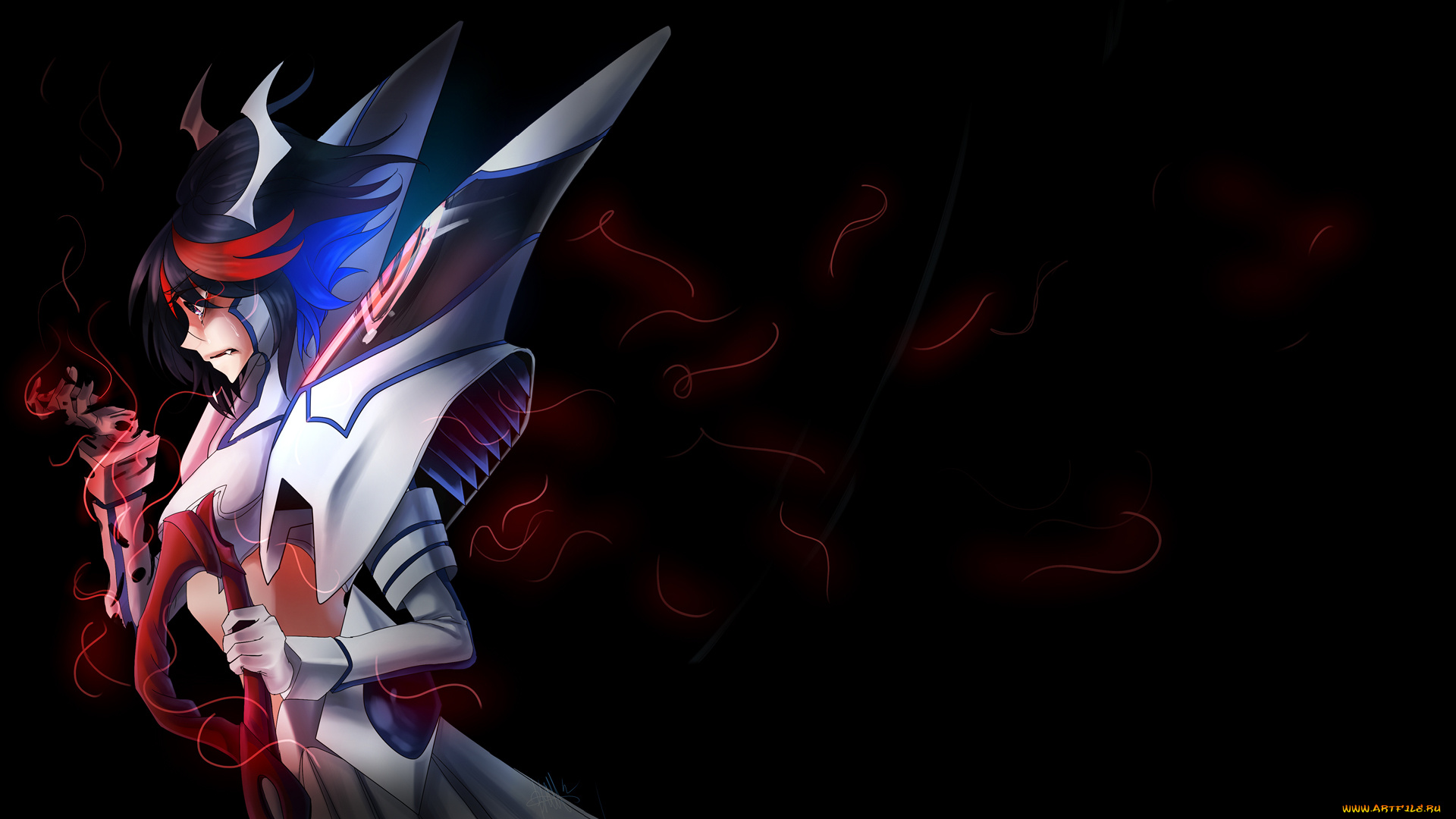 аниме, kill, la, kill, взгляд, девушка, фон