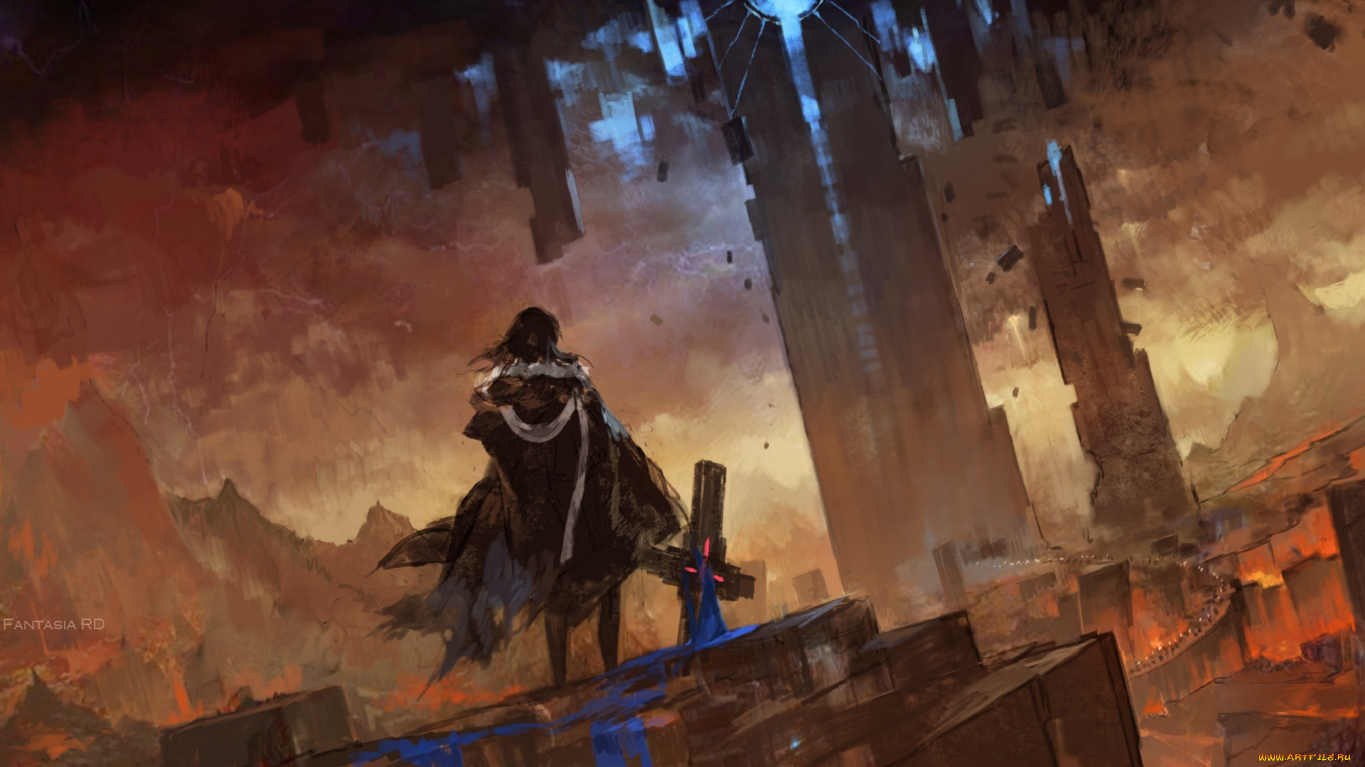 аниме, pixiv, fantasia, девушка