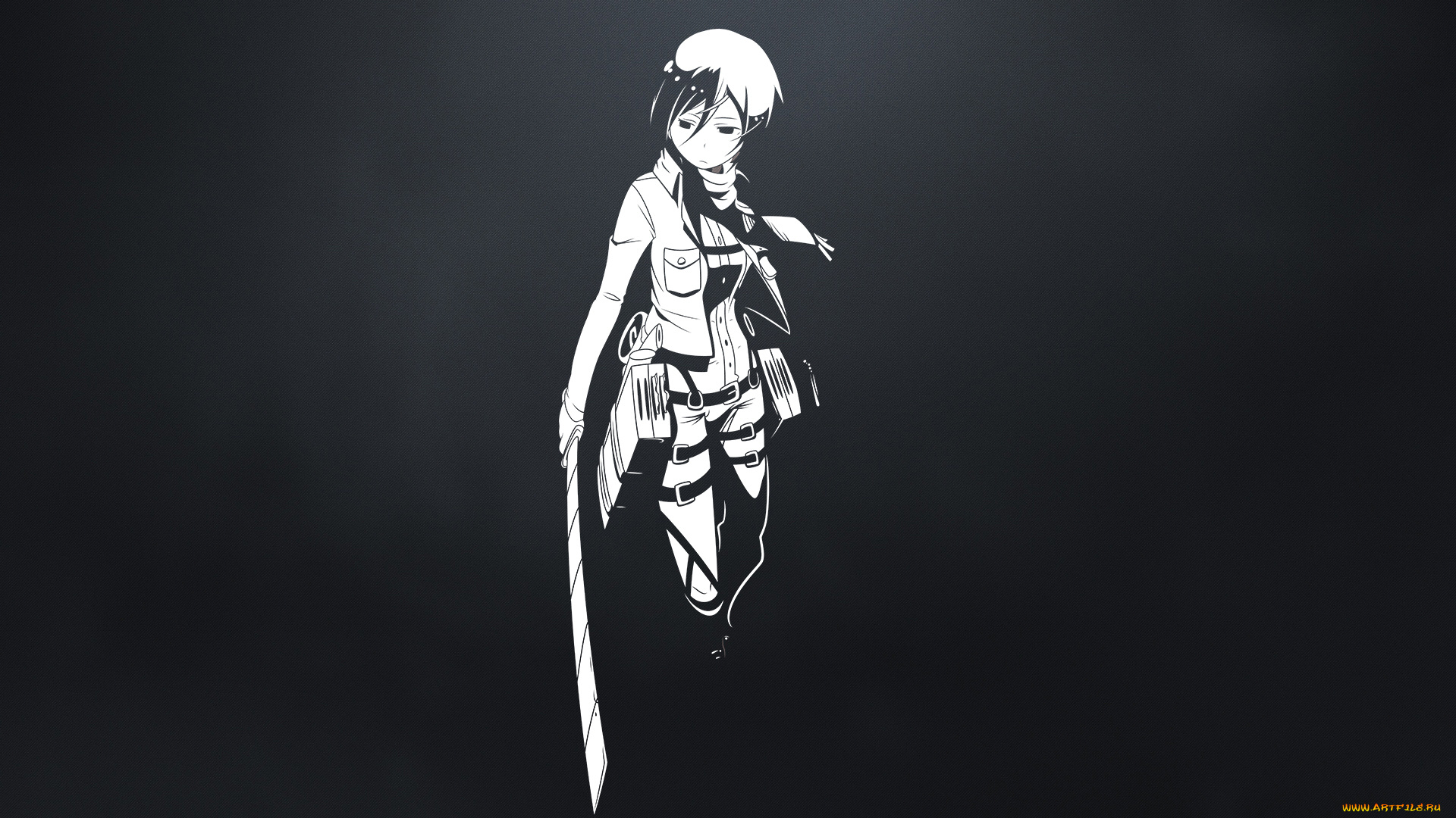 аниме, shingeki, no, kyojin, микаса