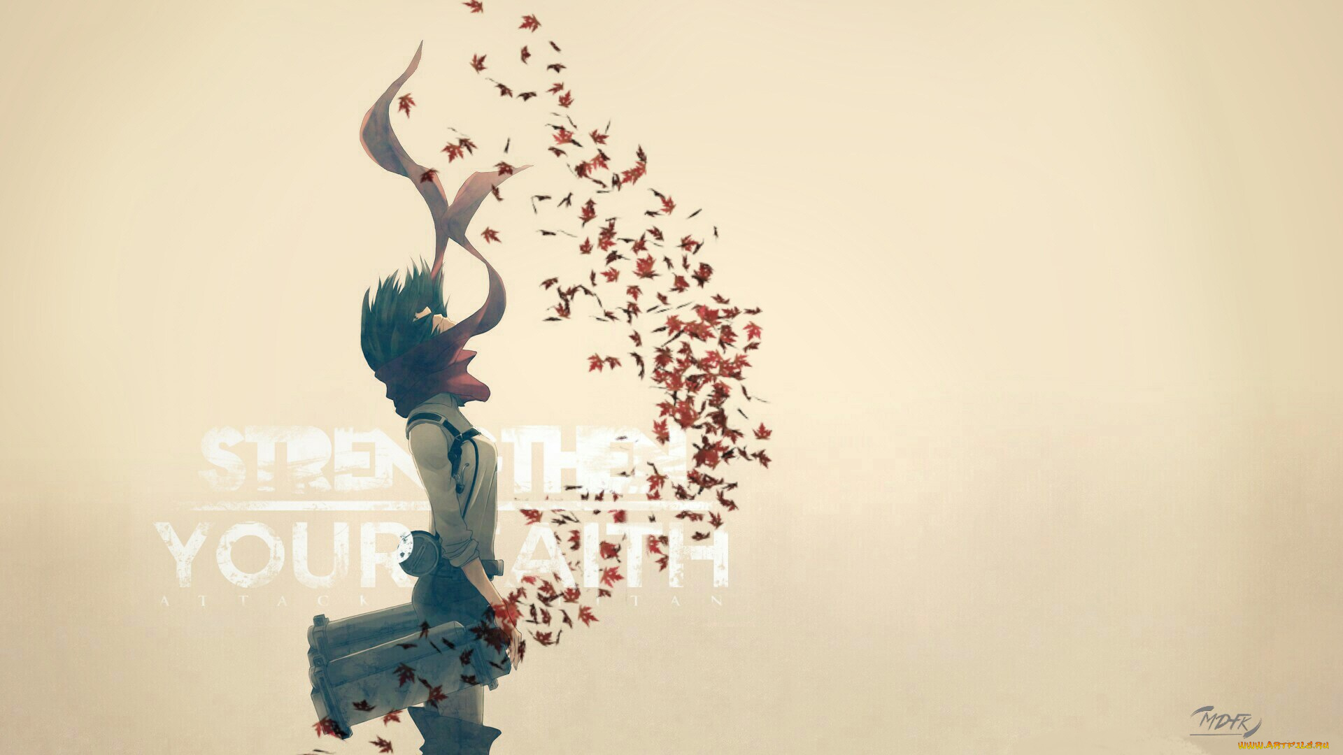 аниме, shingeki, no, kyojin, микаса