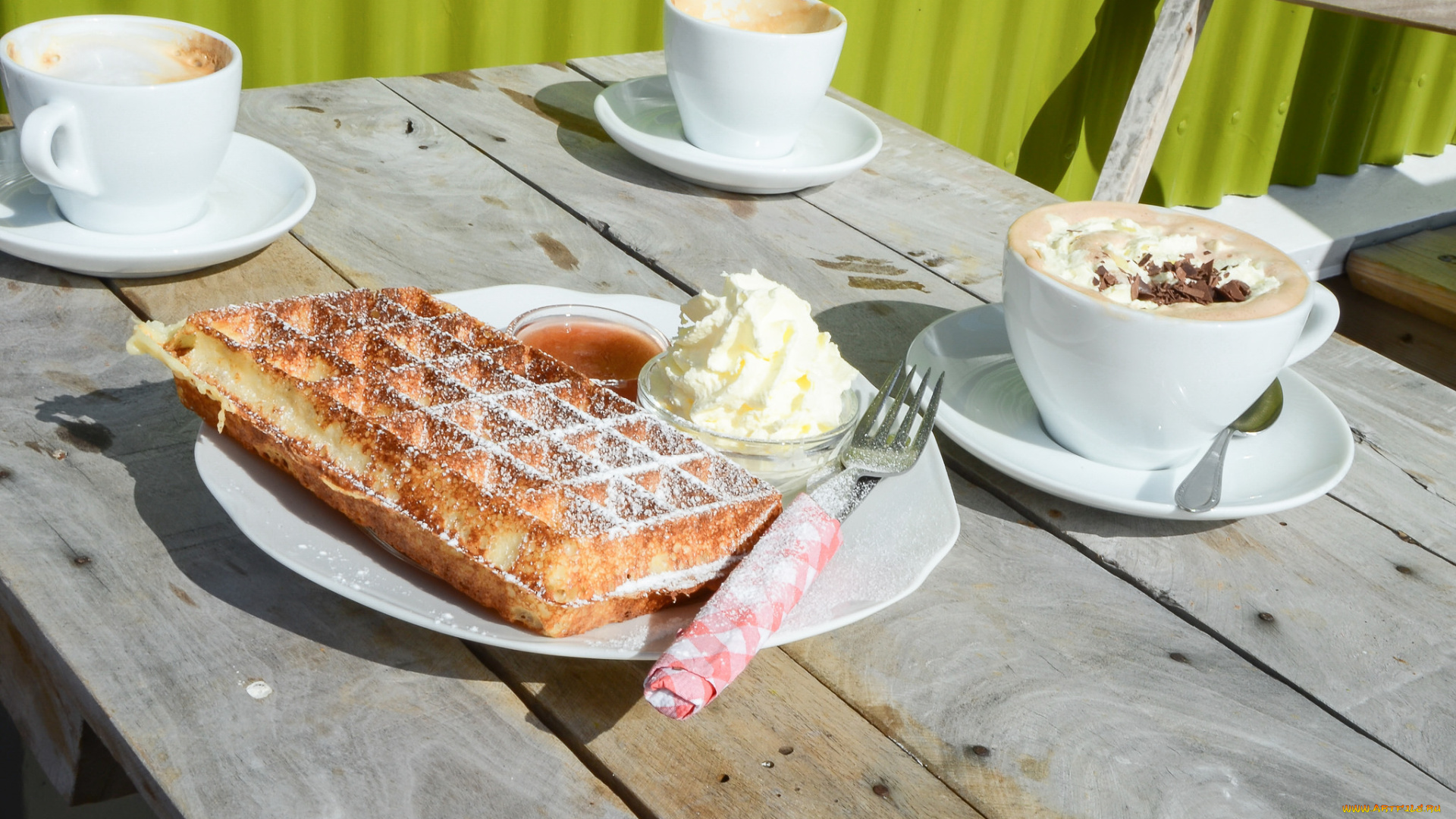 еда, мороженое, , десерты, вафли, десерт, кафе, капучино