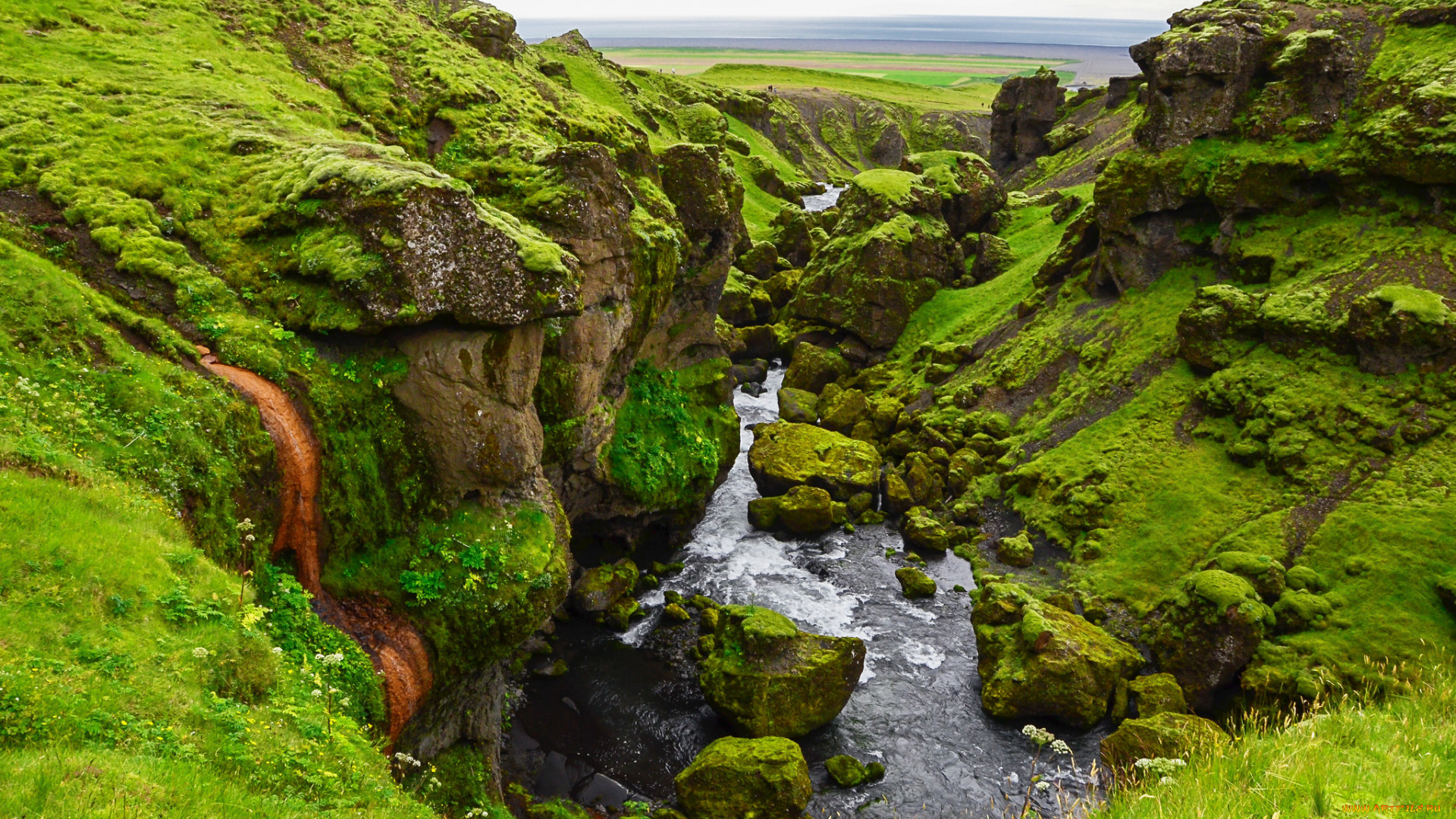 природа, реки, озера, высота, река, горы, трава