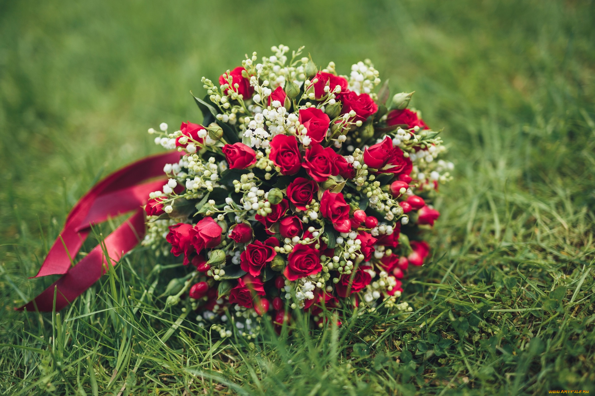 цветы, букеты, , композиции, трава, лента
