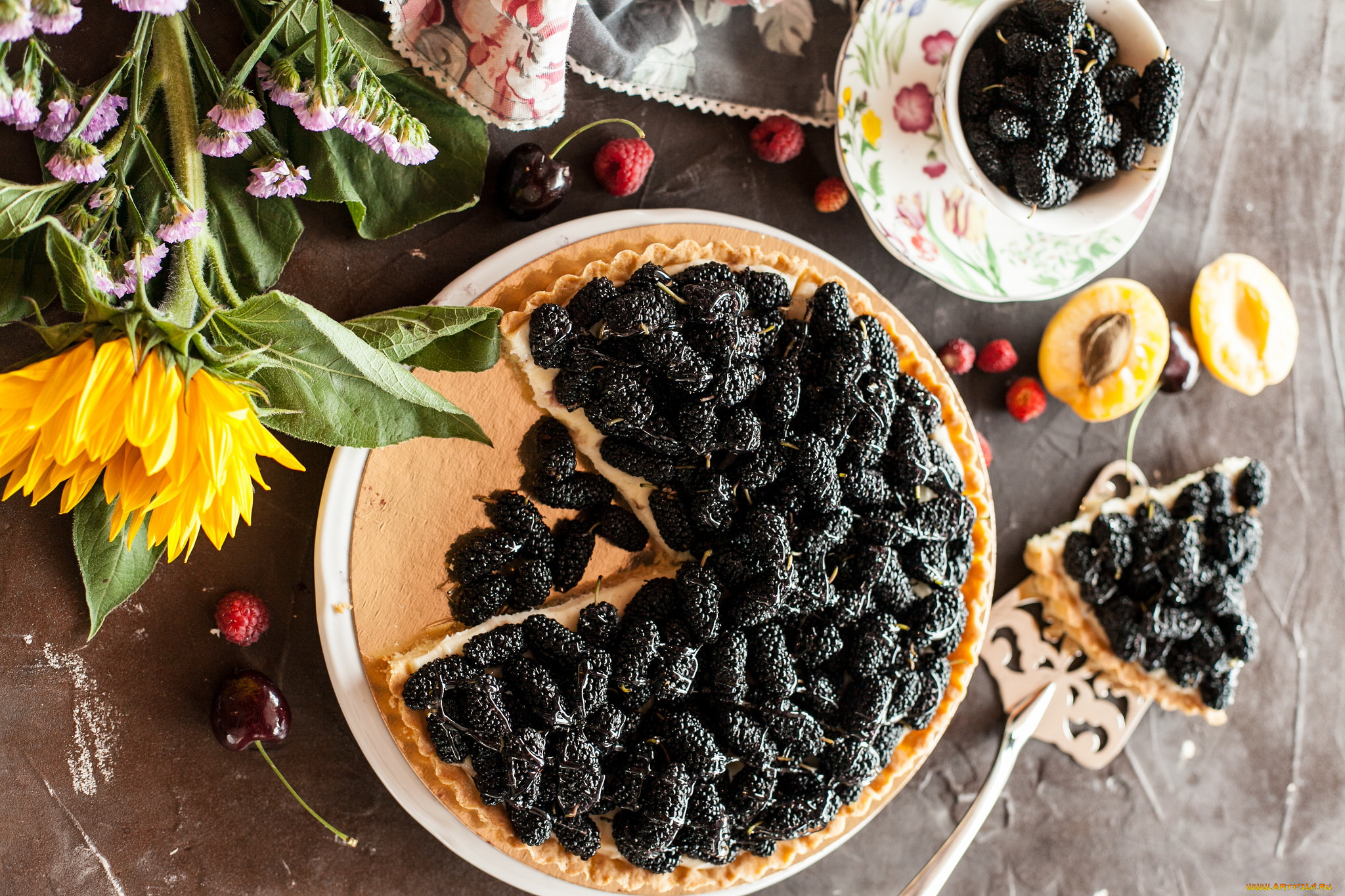 еда, пироги, пирог, лопатка, фрукты, начинка