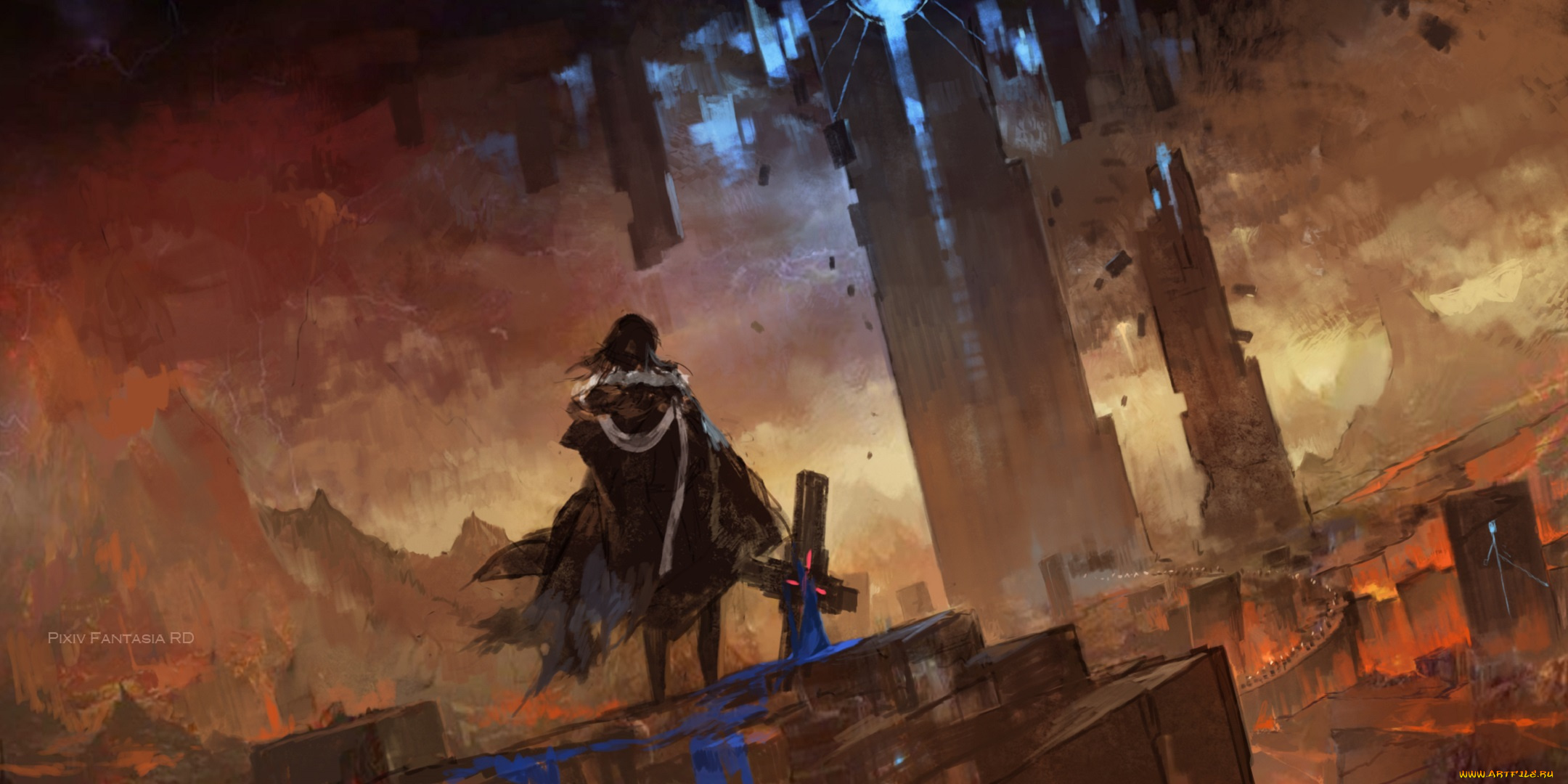 аниме, pixiv, fantasia, девушка