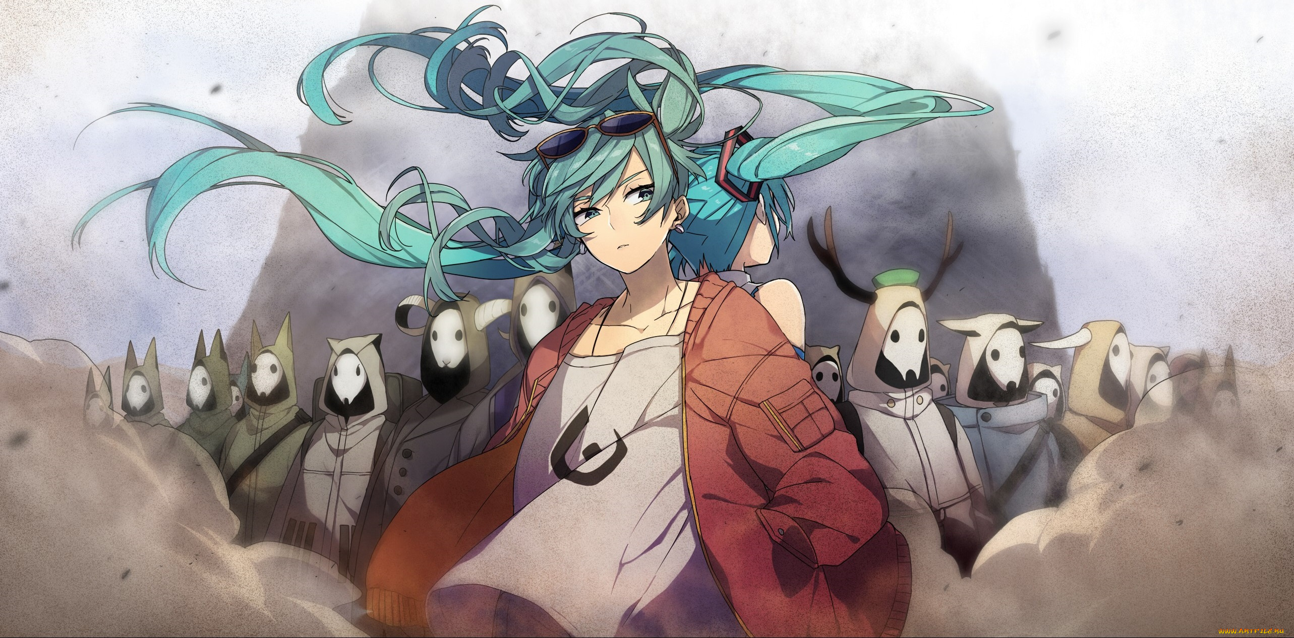 аниме, vocaloid, hatsune, miku