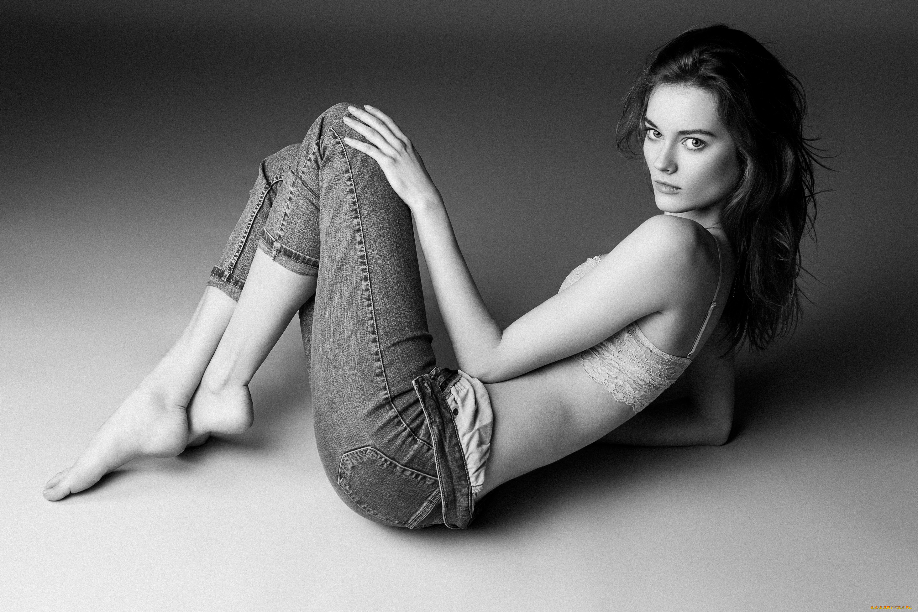 monika, ‘jac’, jagaciak, девушки, monika, jac, jagaciak, джинсы, черно-белая, модель, monika, jagaciak