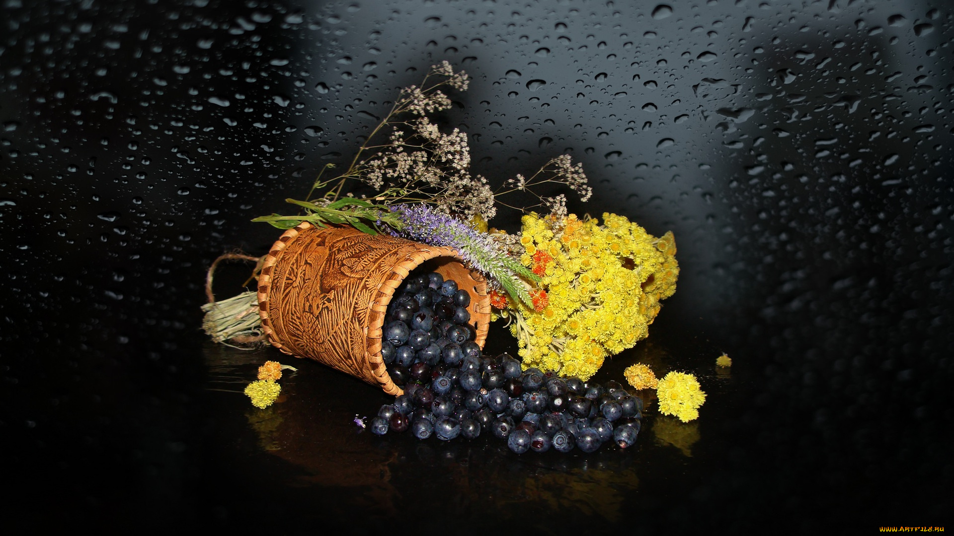 еда, натюрморт, фото, елена, аникина, ягода, черника, сухоцвет