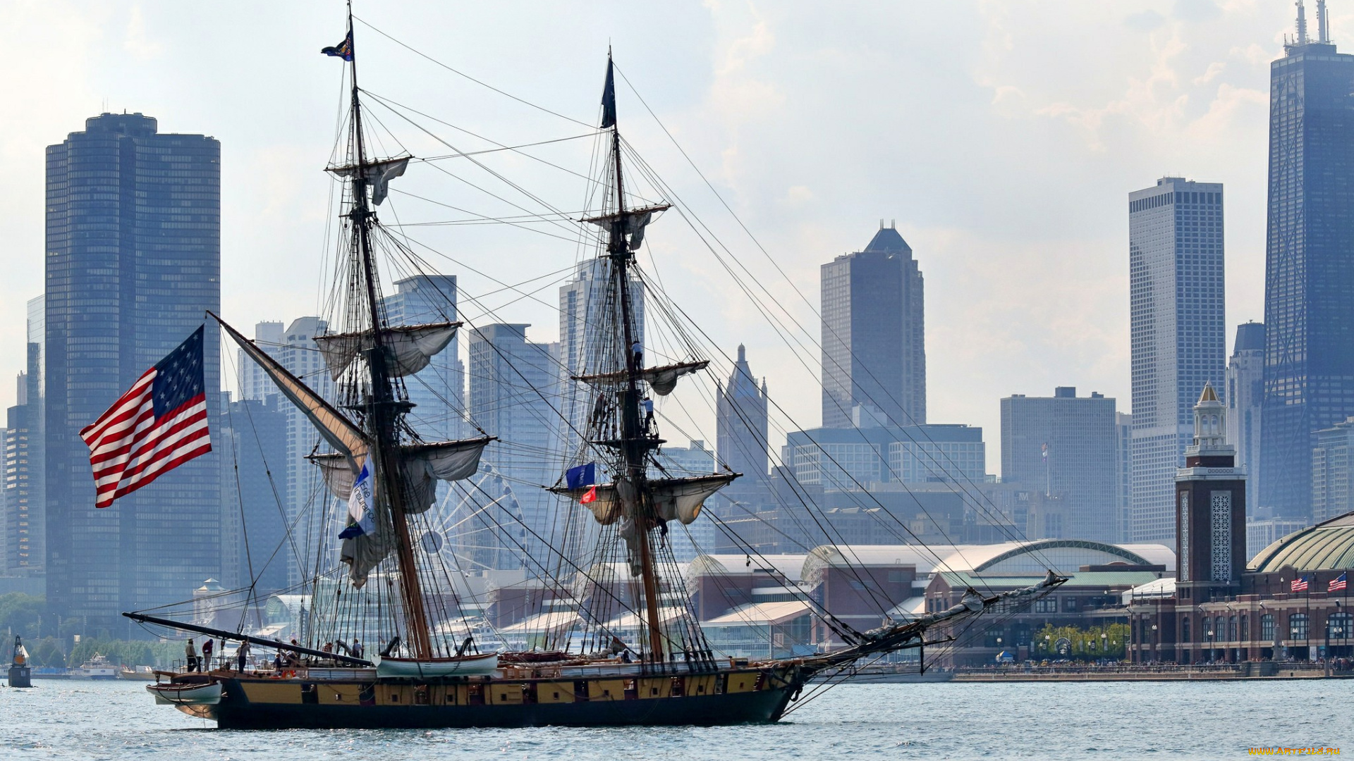 корабли, парусники, мачты, паруса