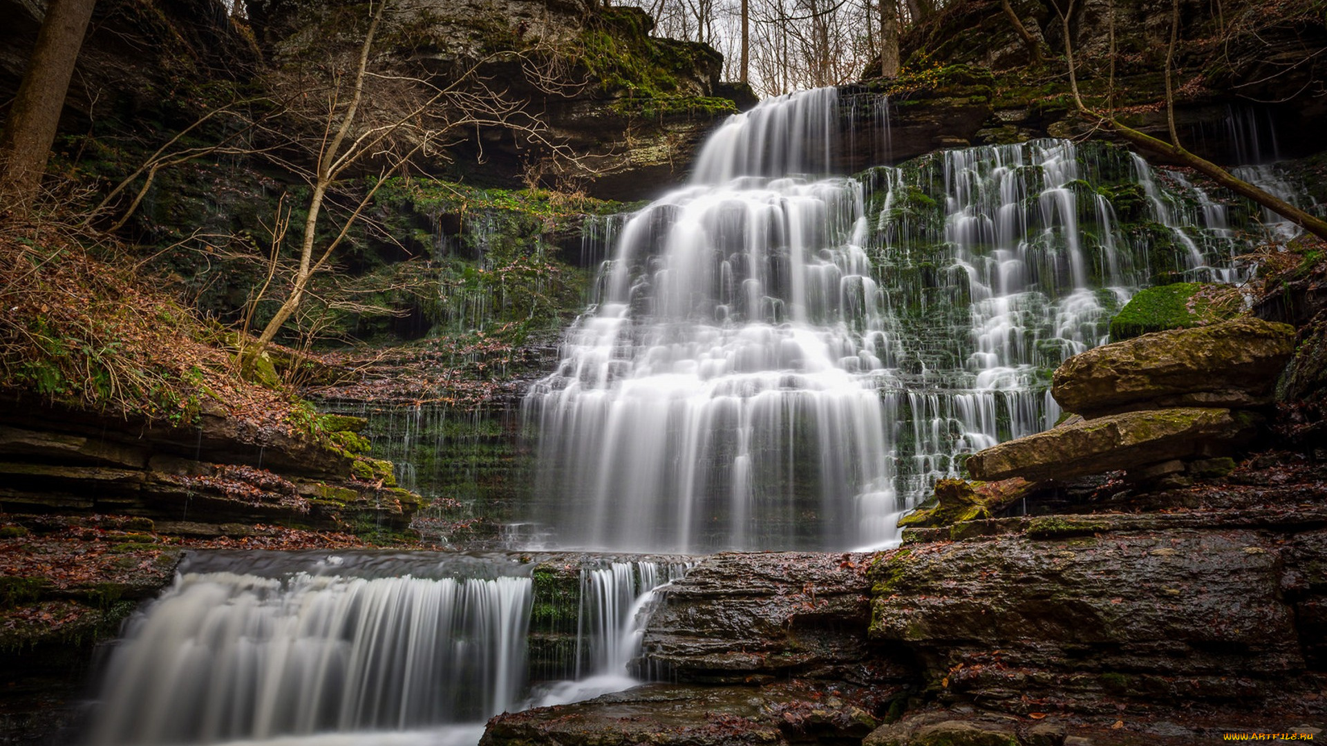 природа, водопады, простор