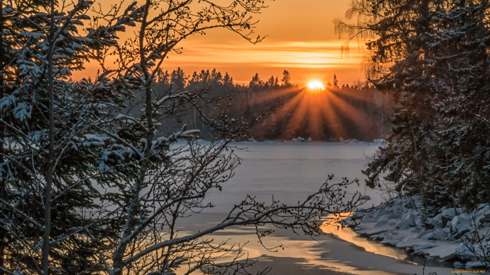 природа, зима, простор