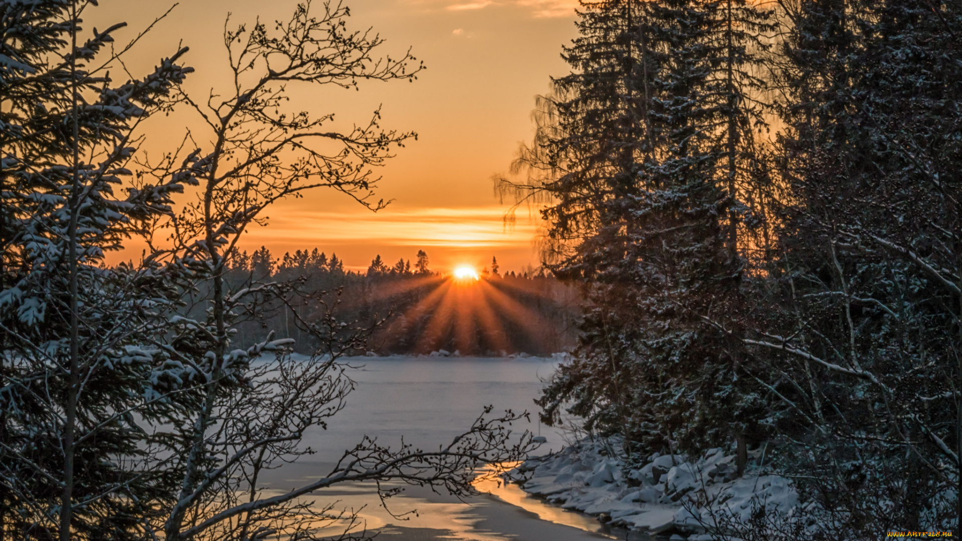 природа, зима, простор