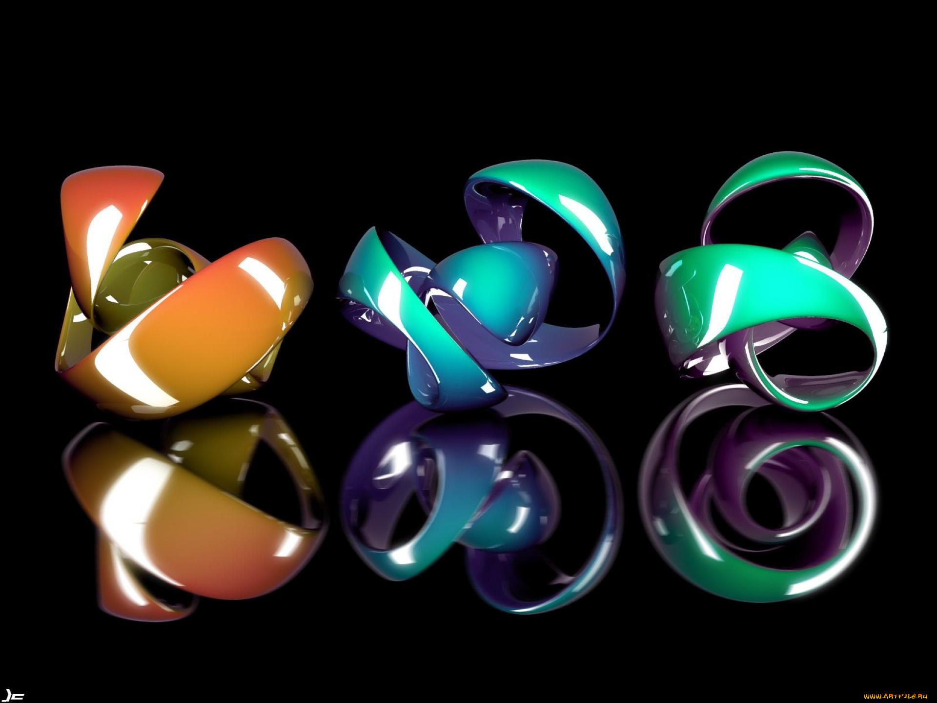 3д, графика, другое, , other, фигуры, пластик, цвета