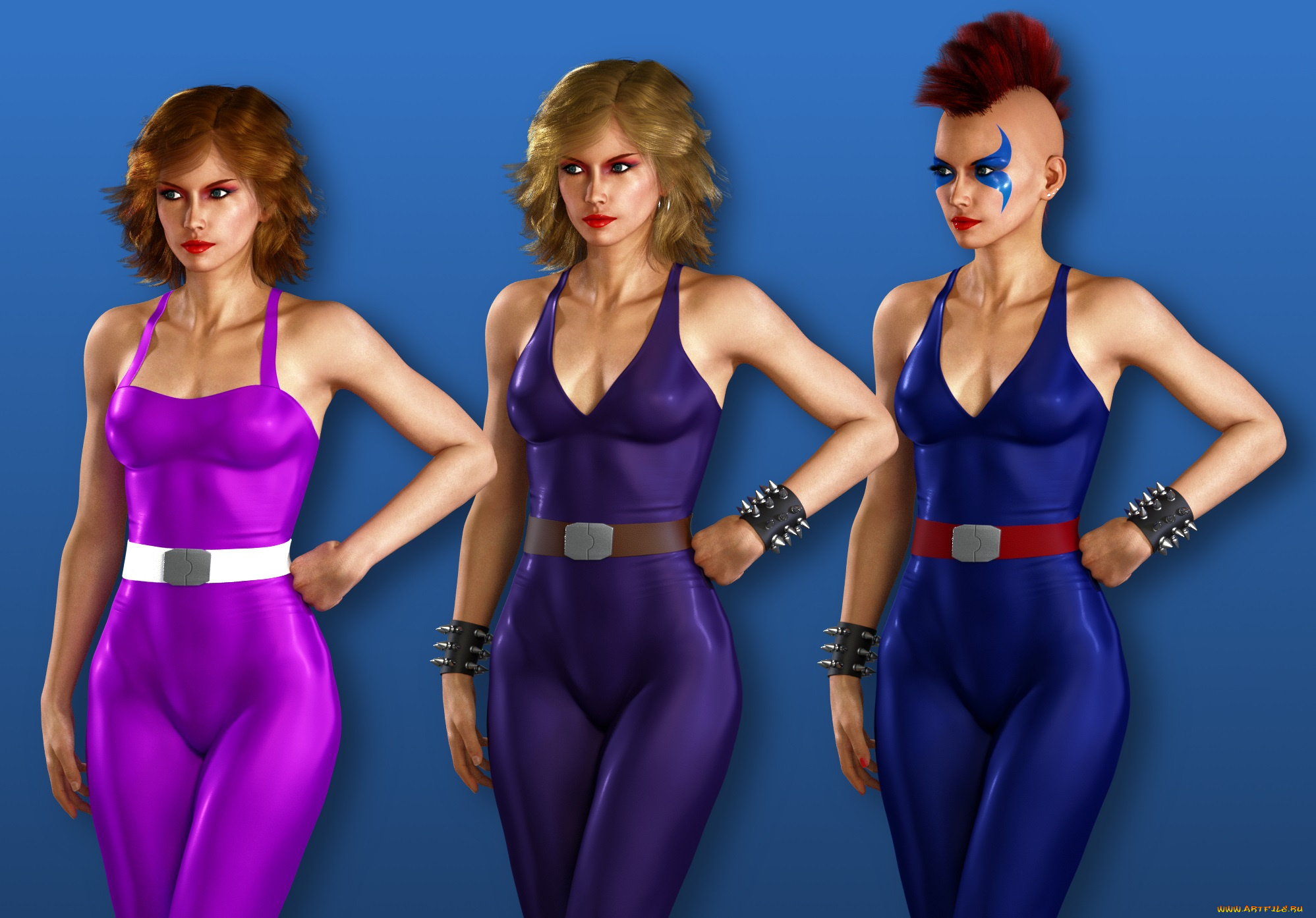 3д, графика, люди, , people, взгляд, девушки, фон