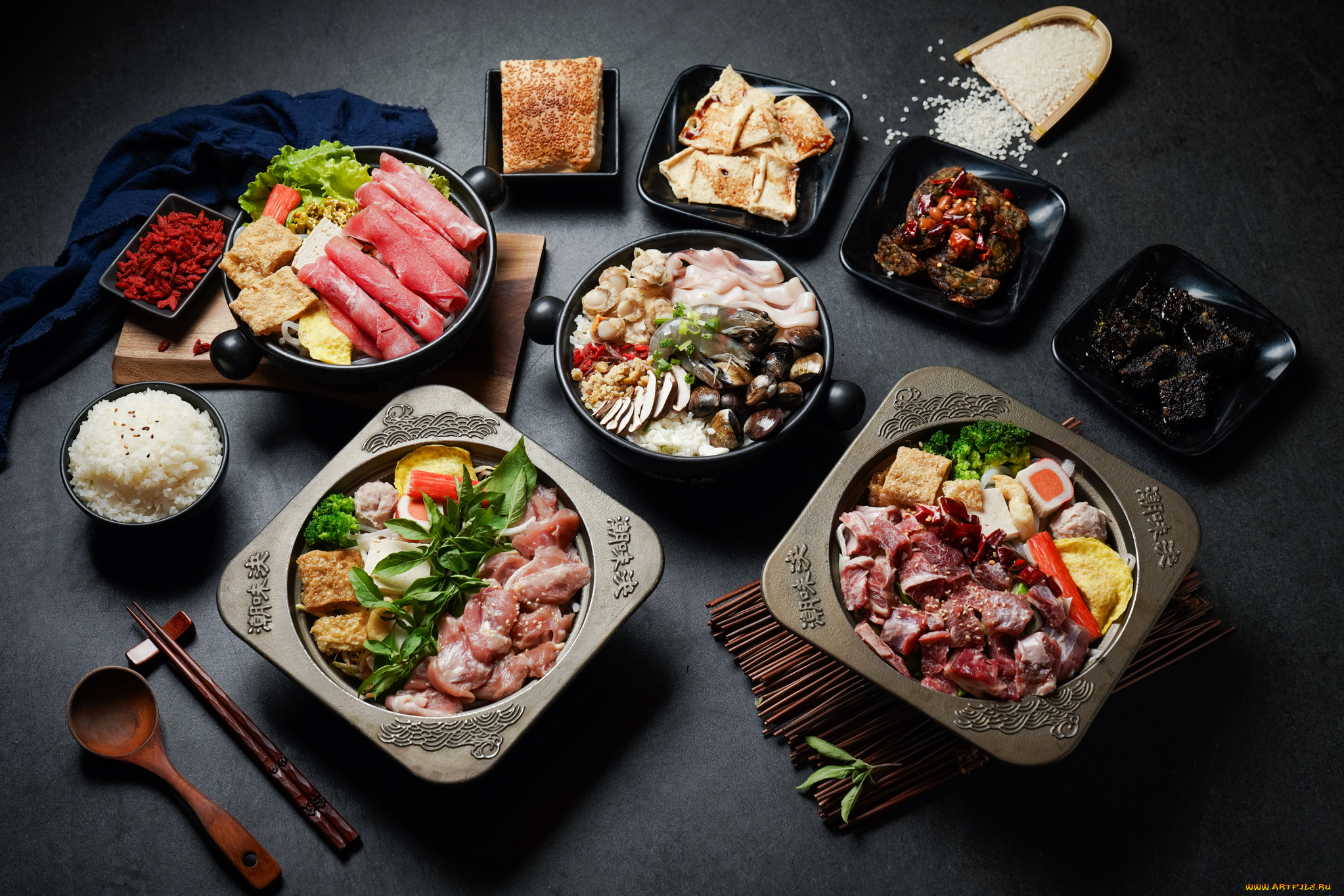 еда, разное, разности, ассорти, рыба, мясо