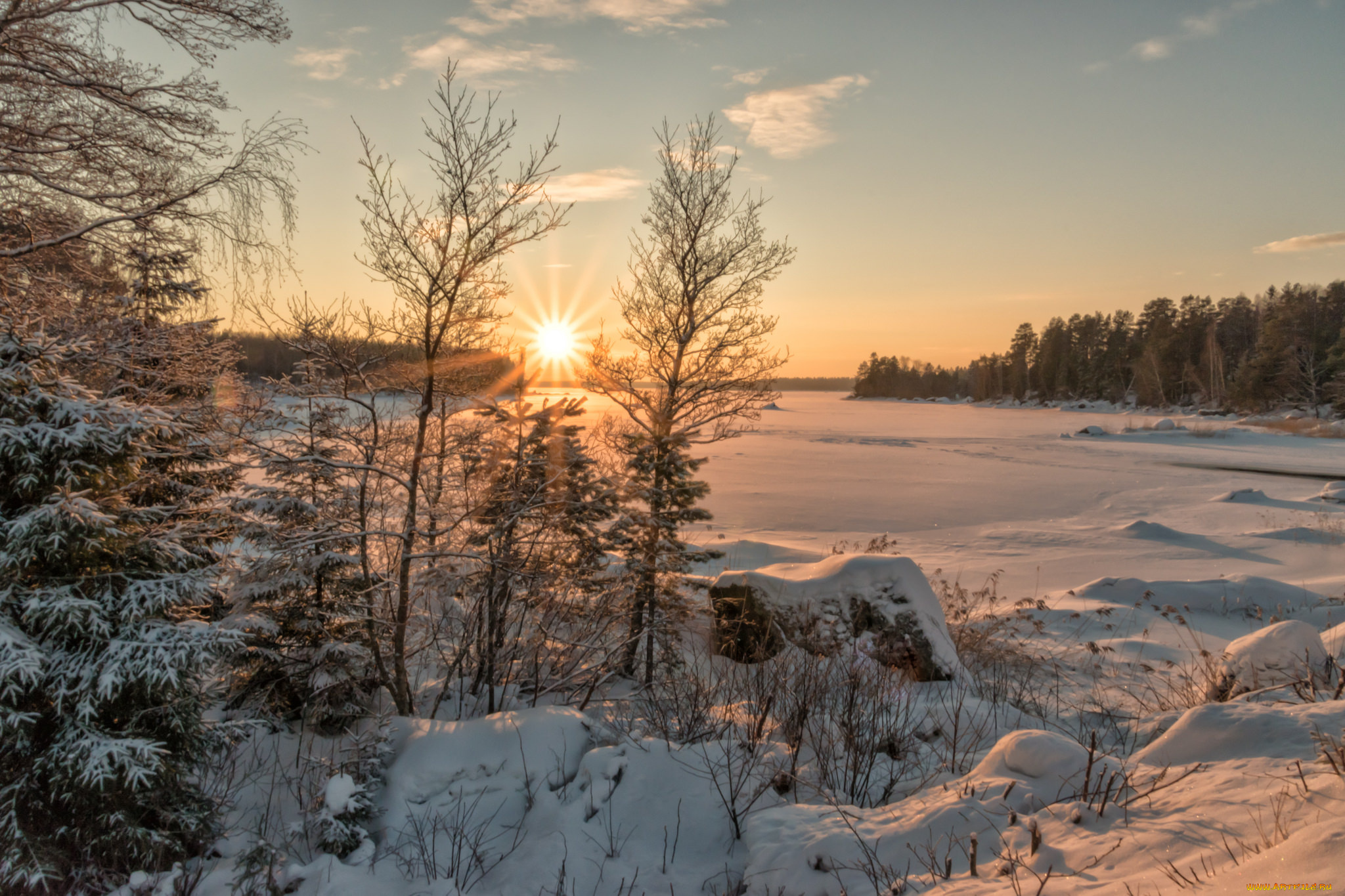 природа, зима, простор