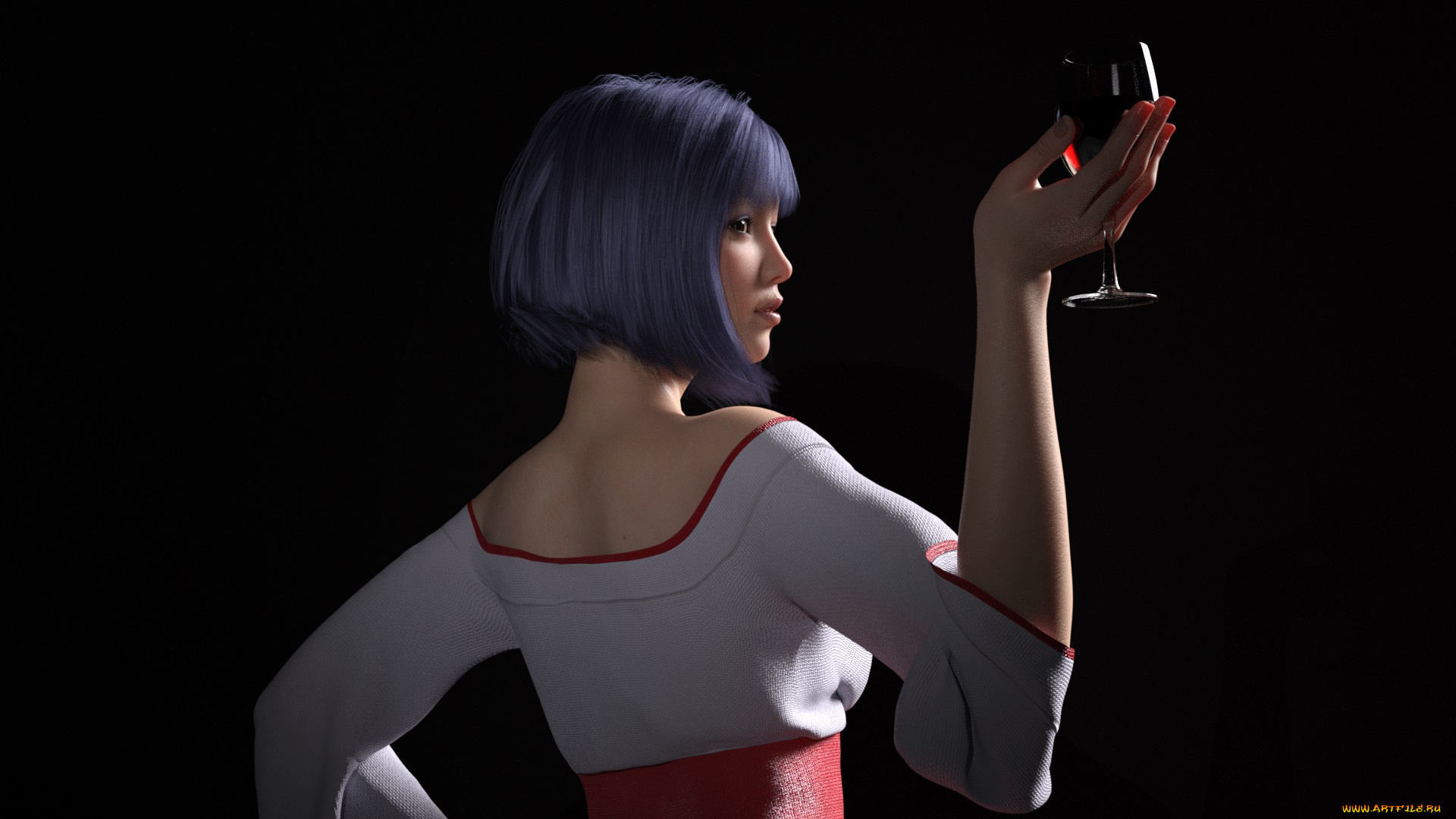 3д, графика, люди, , people, девушка, взгляд, фон