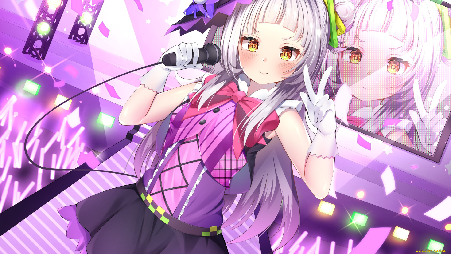 аниме, unknown, , другое, , фон, взгляд, девушка