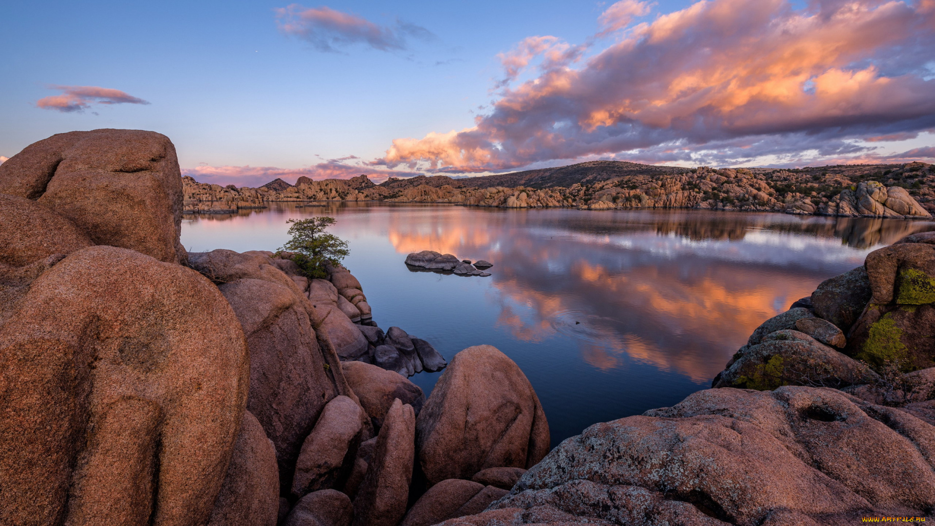 granite, dells, arizona, usa, природа, реки, озера, granite, dells
