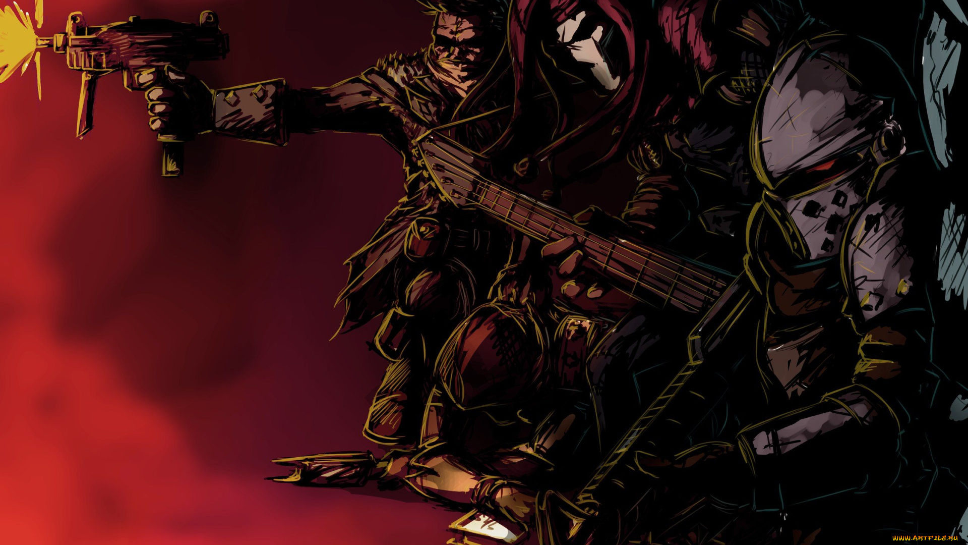 видео, игры, darkest, dungeon, персонажи, оружие, гитара