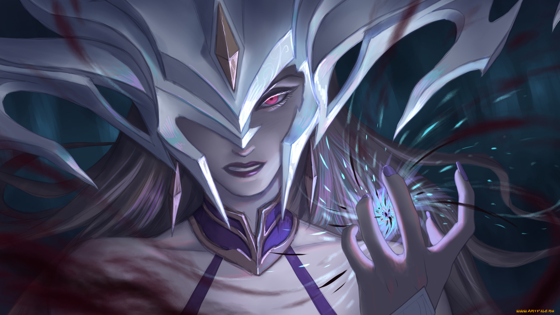 видео, игры, league, of, legends, лицо, шлем, магия, lissandra