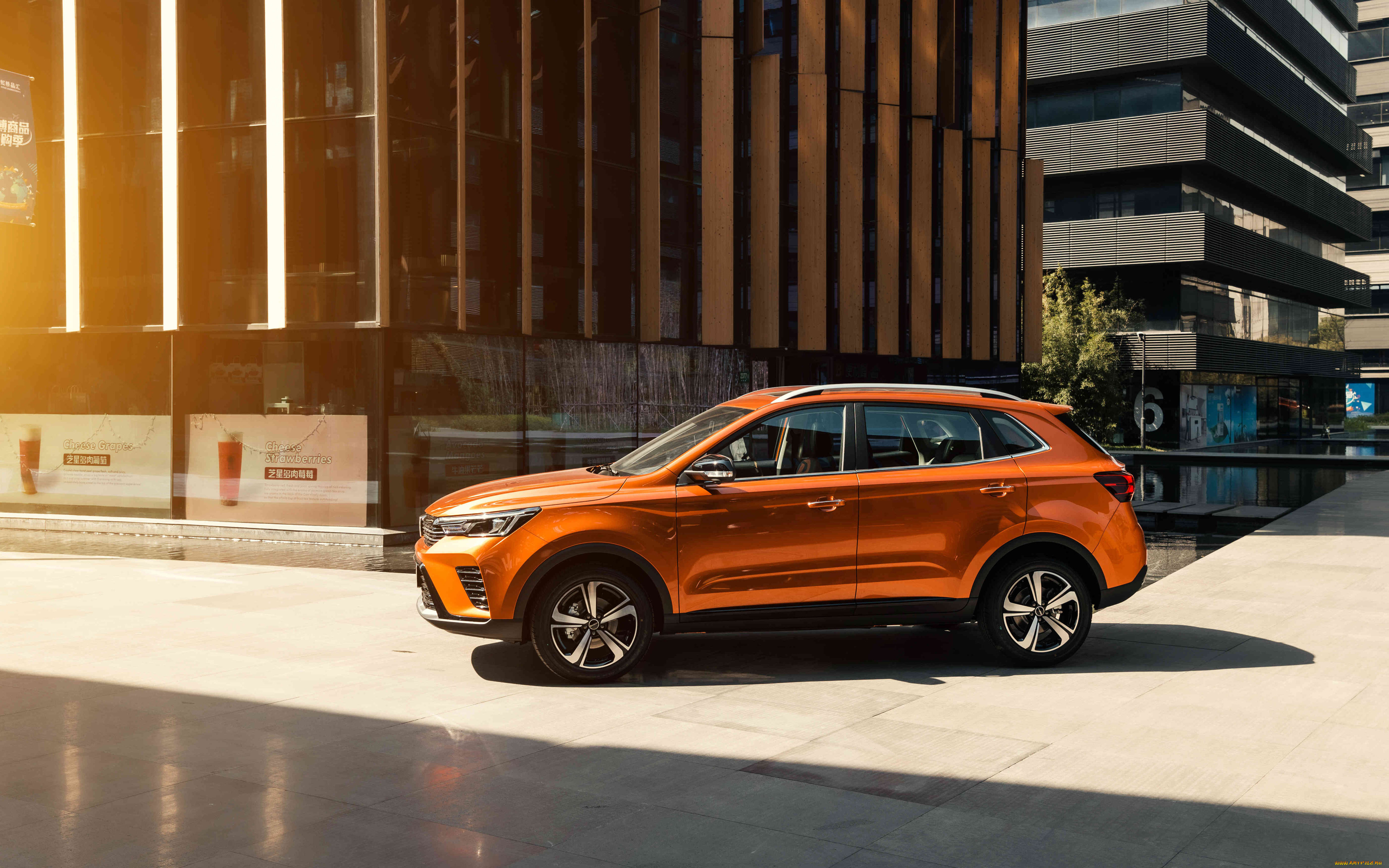 автомобили, roewe, rx3, pro, 4k, город, 2021, zs12, кроссовер, китай, оранжевый