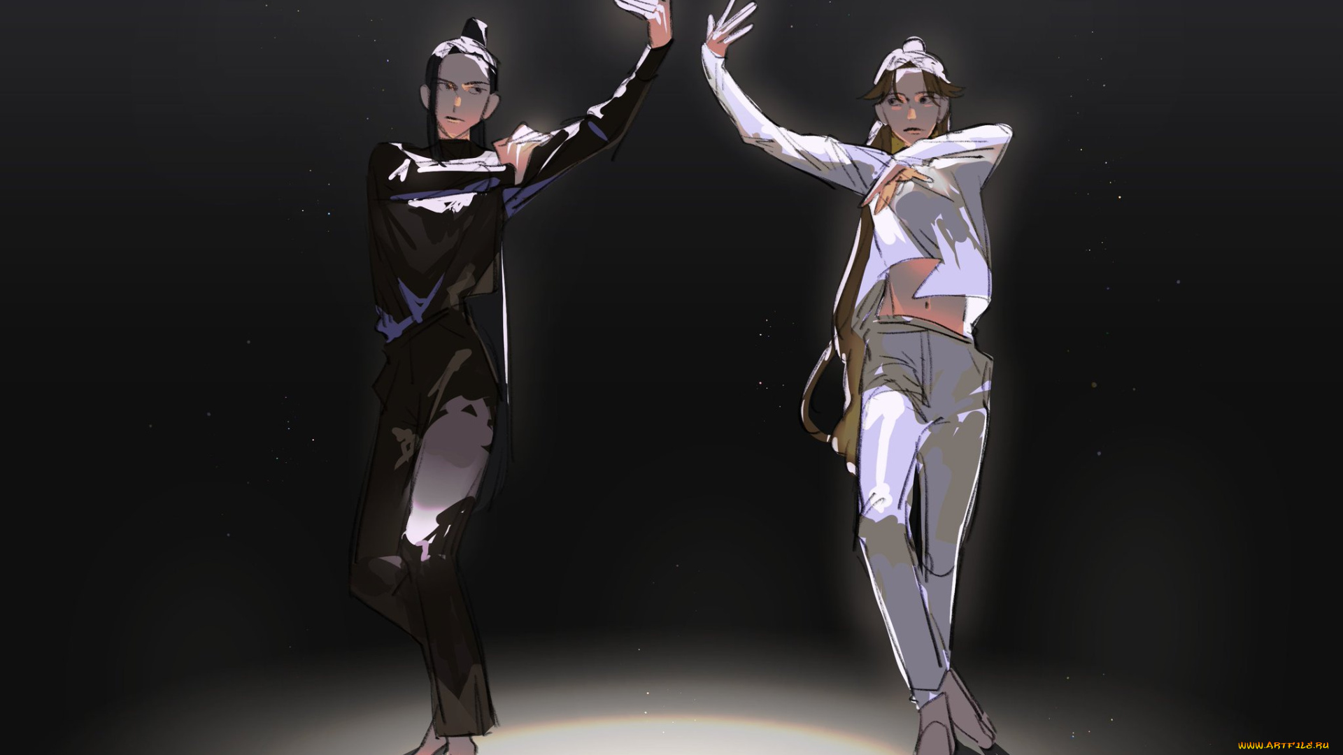 аниме, tian, guan, ci, fu, танцы