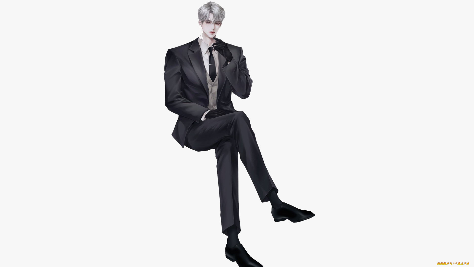 аниме, unknown, , другое, , парень, костюм, перчатки