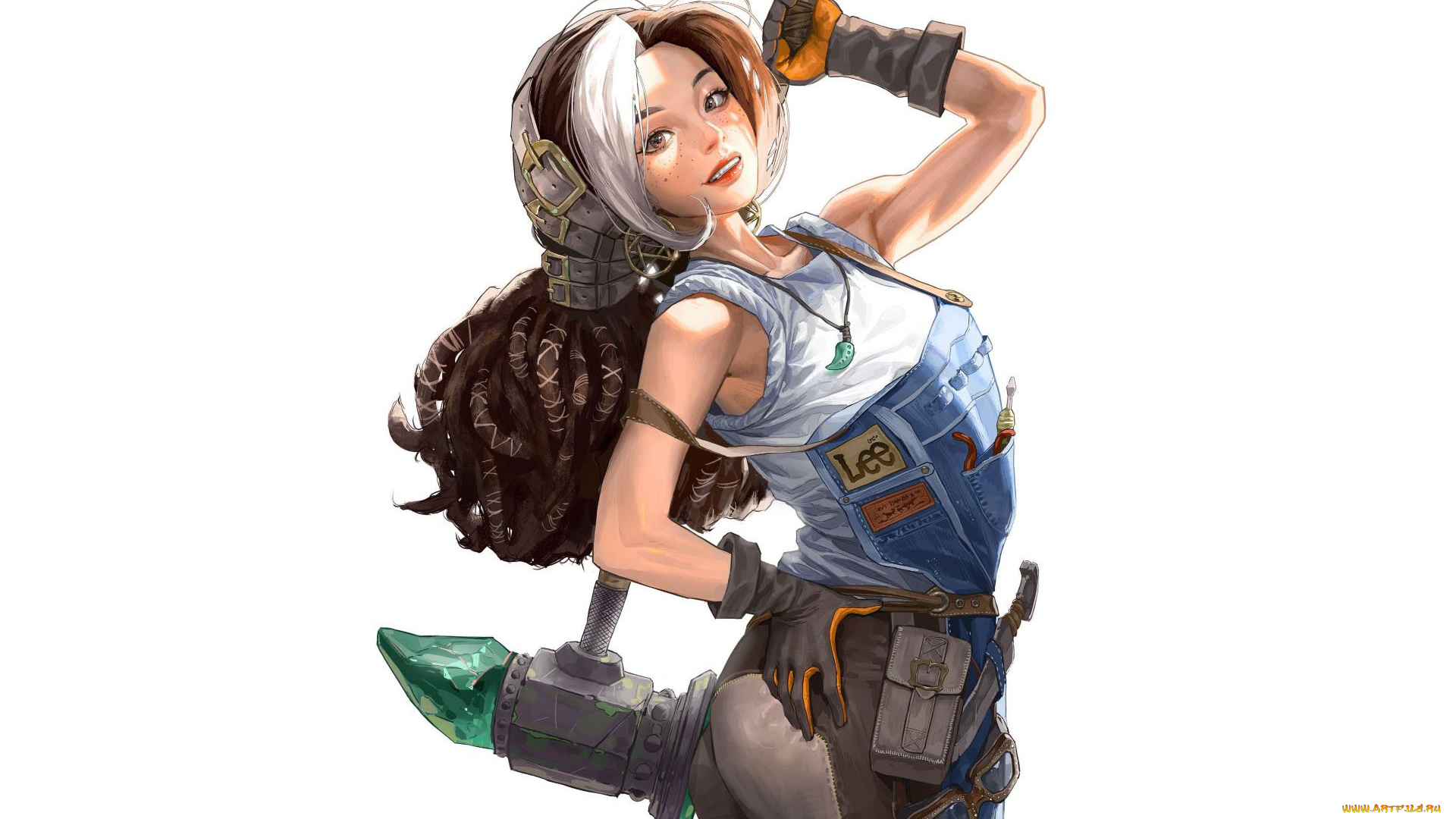 фэнтези, девушки, девушка, фартук, инструменты