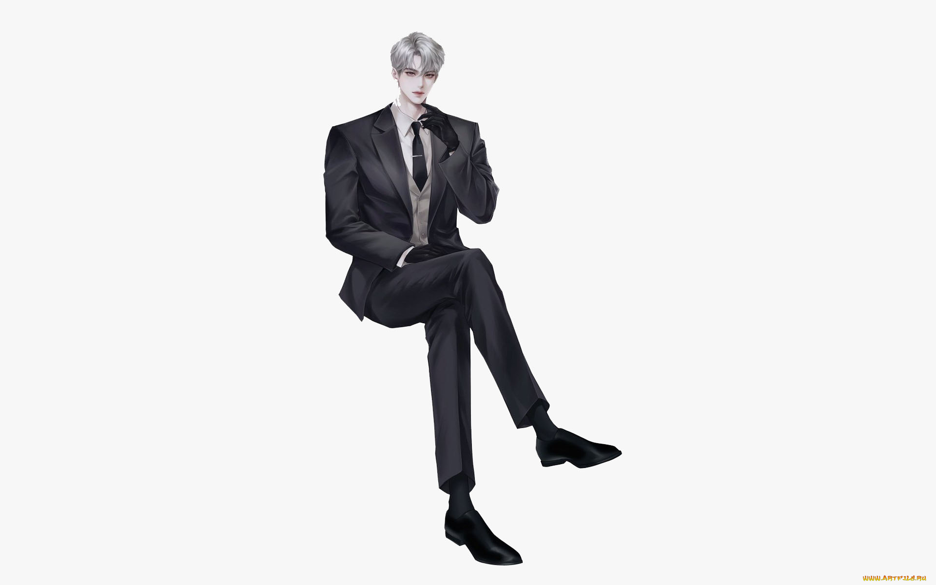 аниме, unknown, , другое, , парень, костюм, перчатки