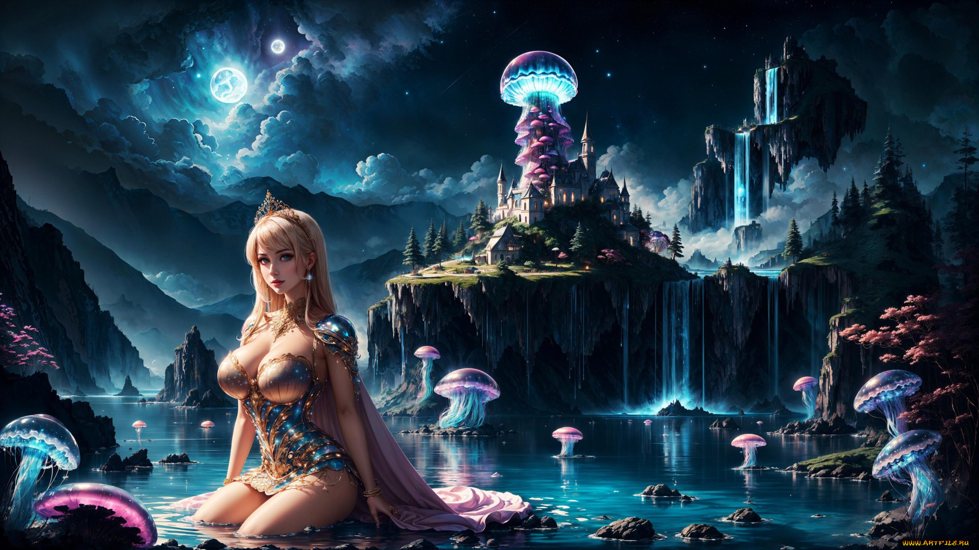 фэнтези, девушки, нейросети, графика, нейроарт, ai, art, нейронные, сети, рисунки, нейро, искусство