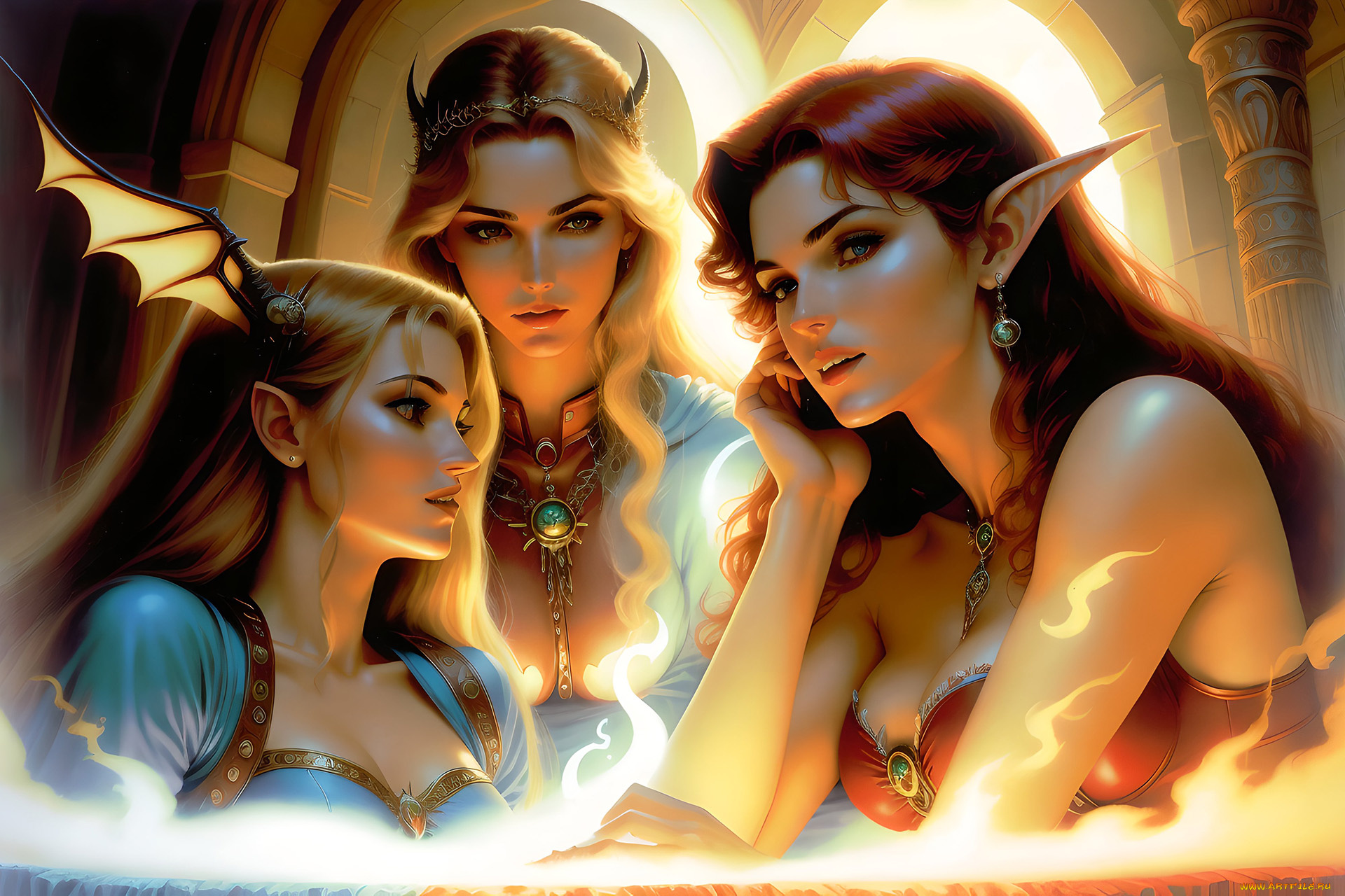 фэнтези, девушки, нейросети, графика, нейроарт, ai, art, нейронные, сети, рисунки, нейро, искусство