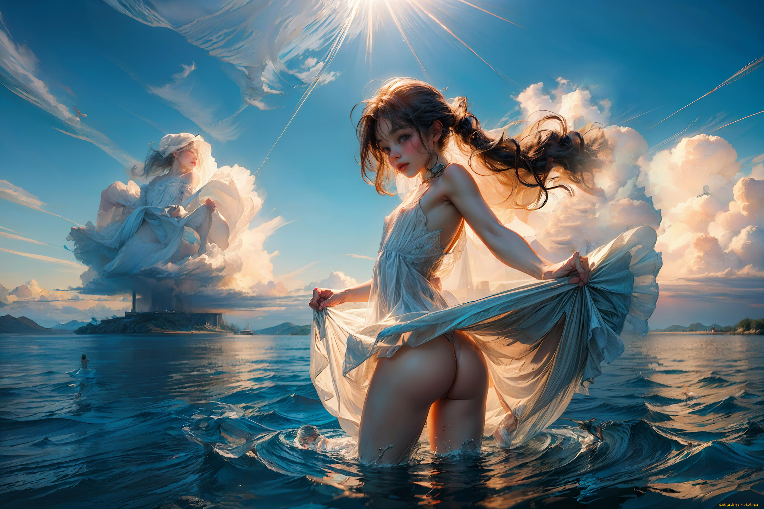 аниме, пейзажи, , природа, нейросети, графика, нейроарт, ai, art, нейронные, сети, рисунки, нейро, искусство