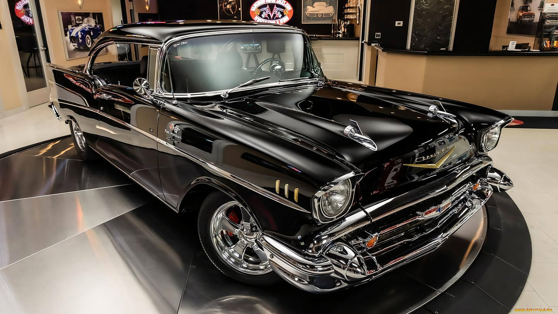 автомобили, выставки, и, уличные, фото, chevrolet, bel, air, 1957