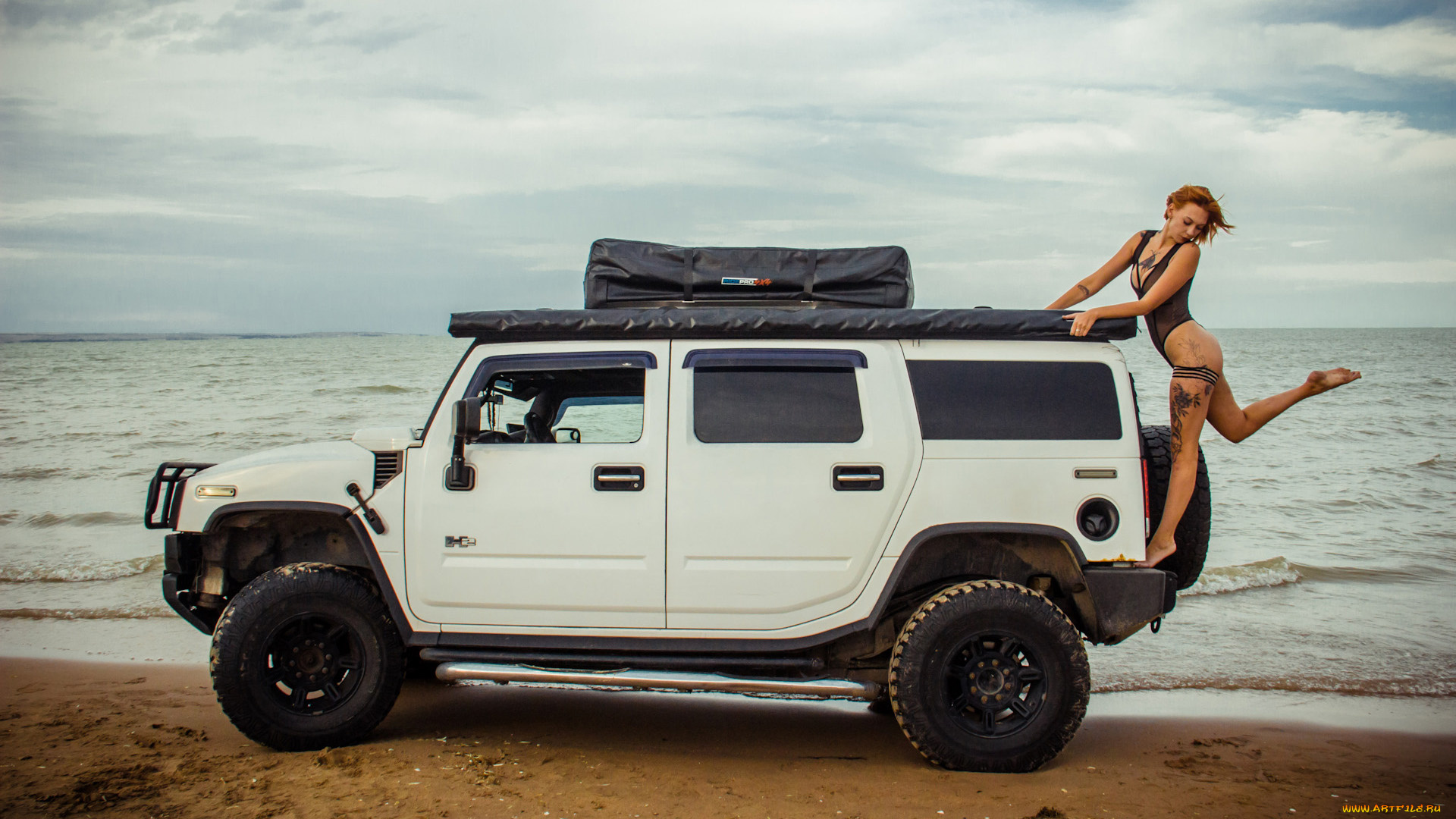 автомобили, -авто, с, девушками, hummer, h2