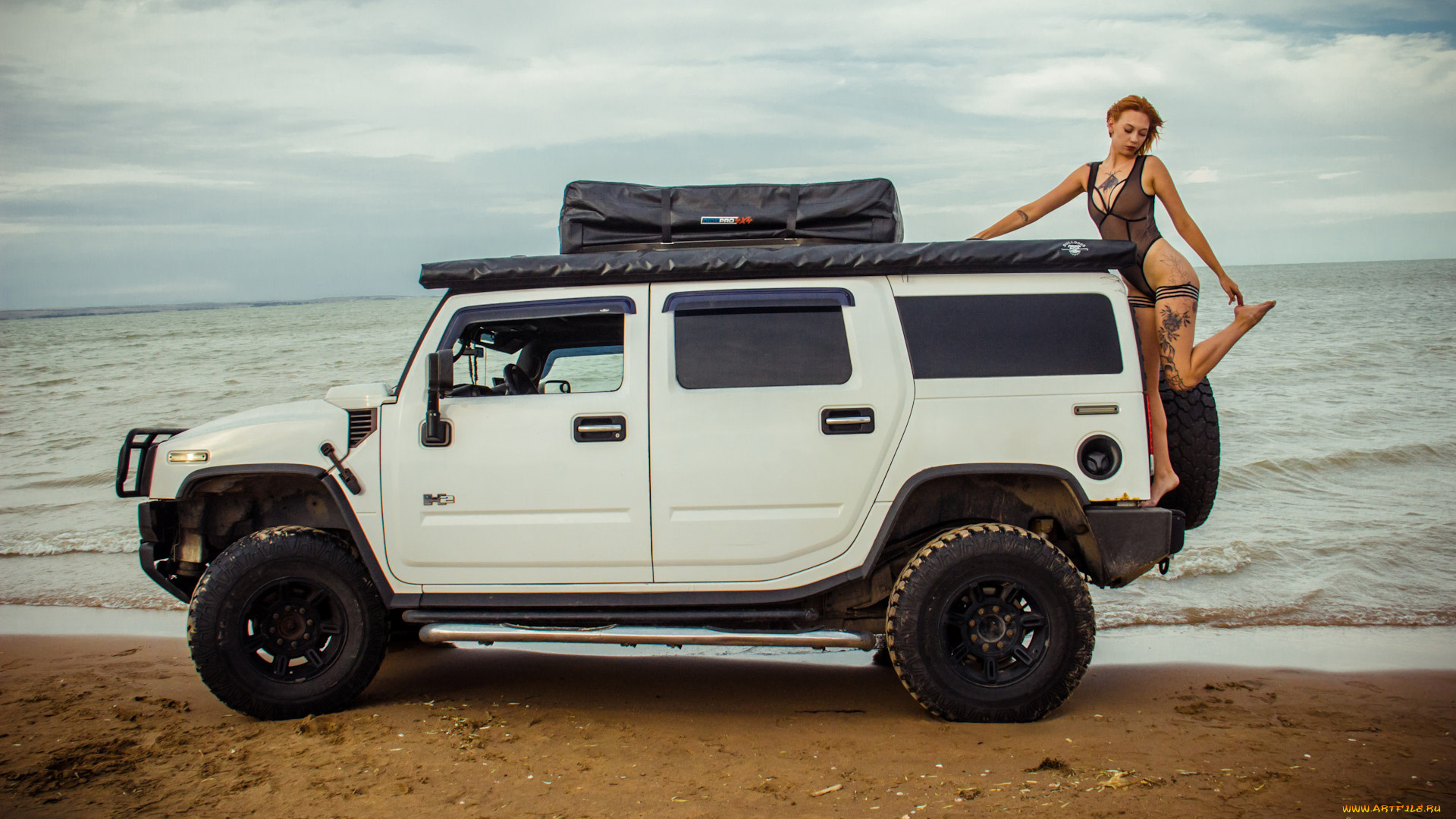 автомобили, -авто, с, девушками, hummer, h2