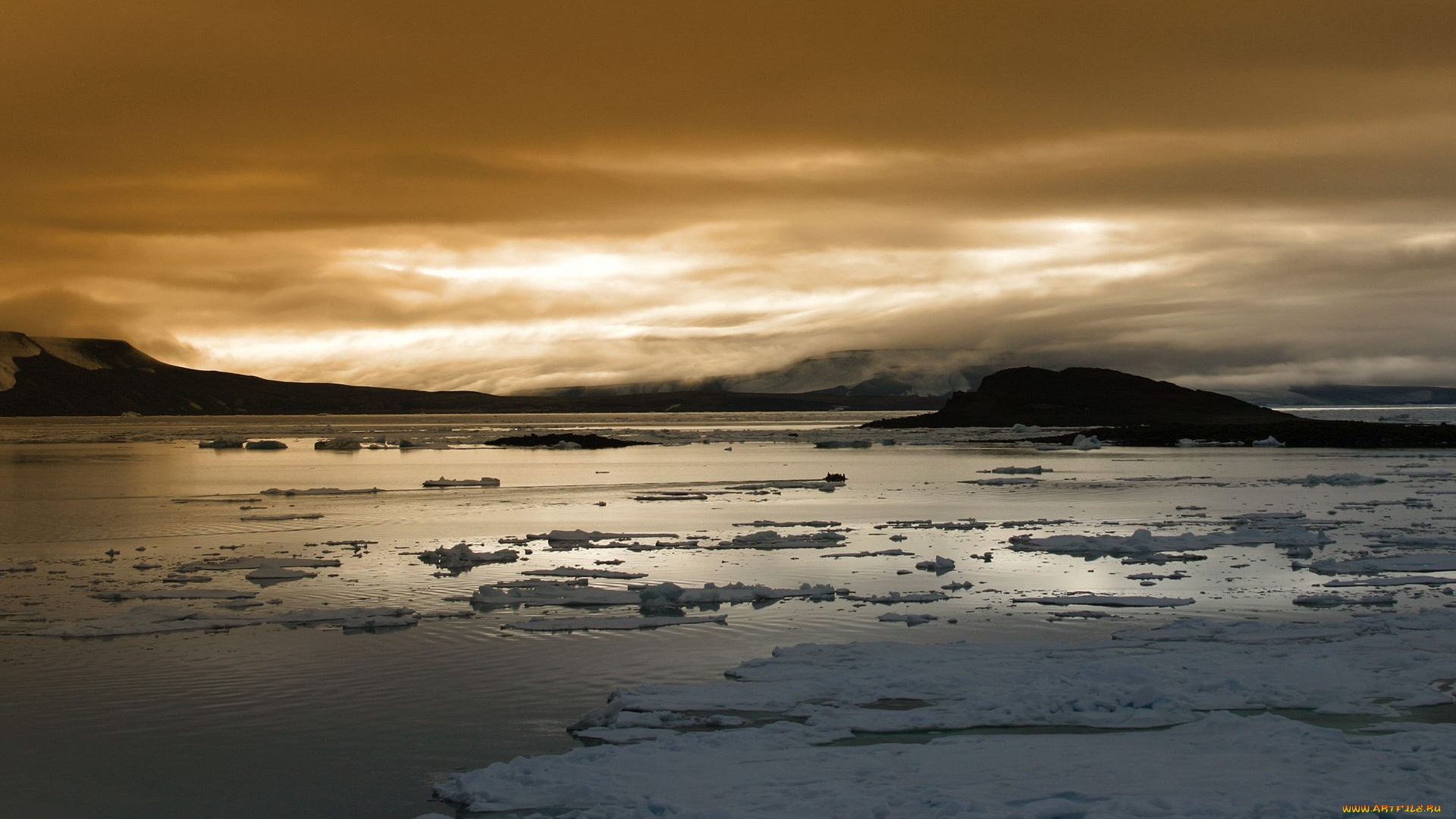 arctic, sunset, природа, восходы, закаты