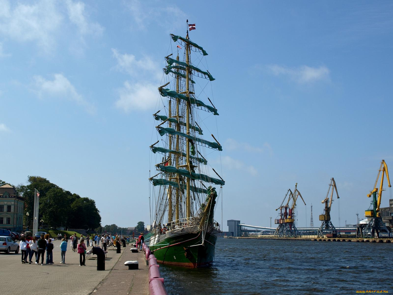 парусник, вентспилсе, корабли, парусники