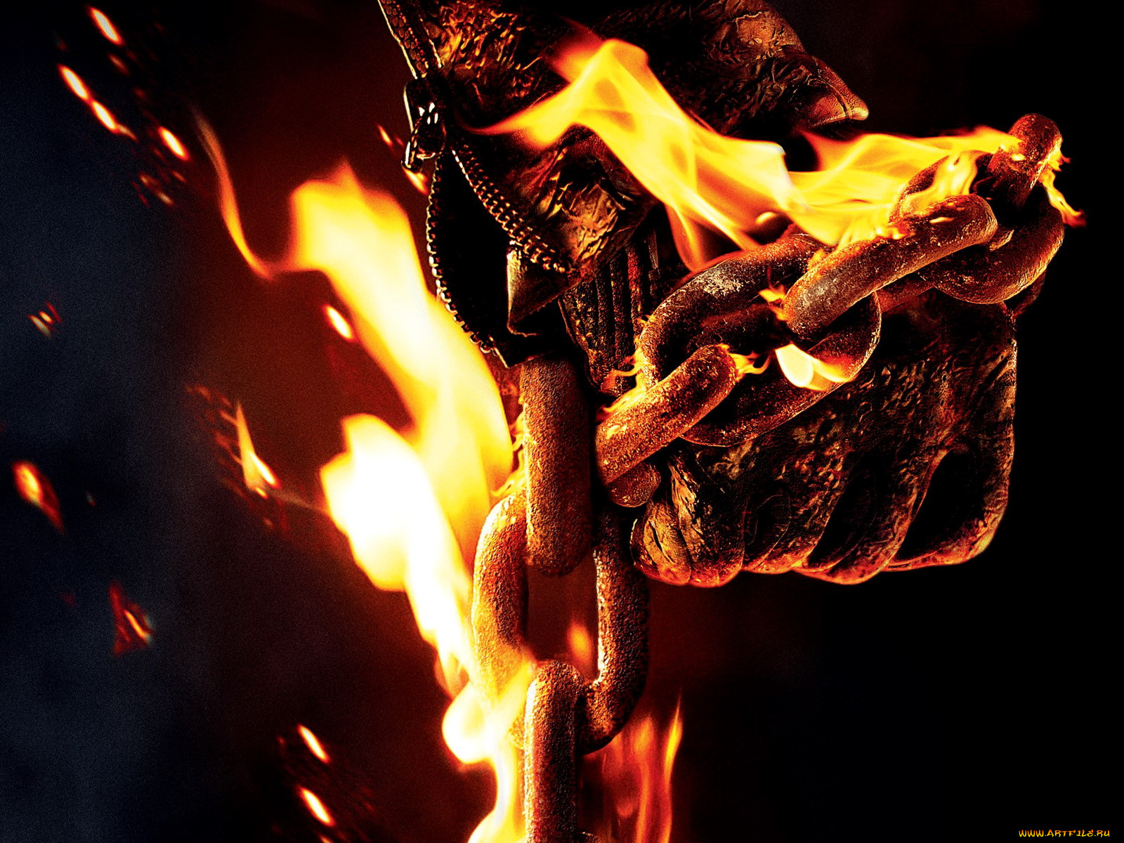 ghost, rider, spirit, of, vengeance, кино, фильмы, цепь, призрачный, гонщик, огонь, кулак