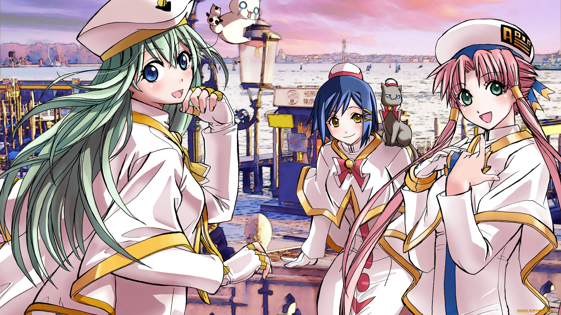 аниме, aria, девушки