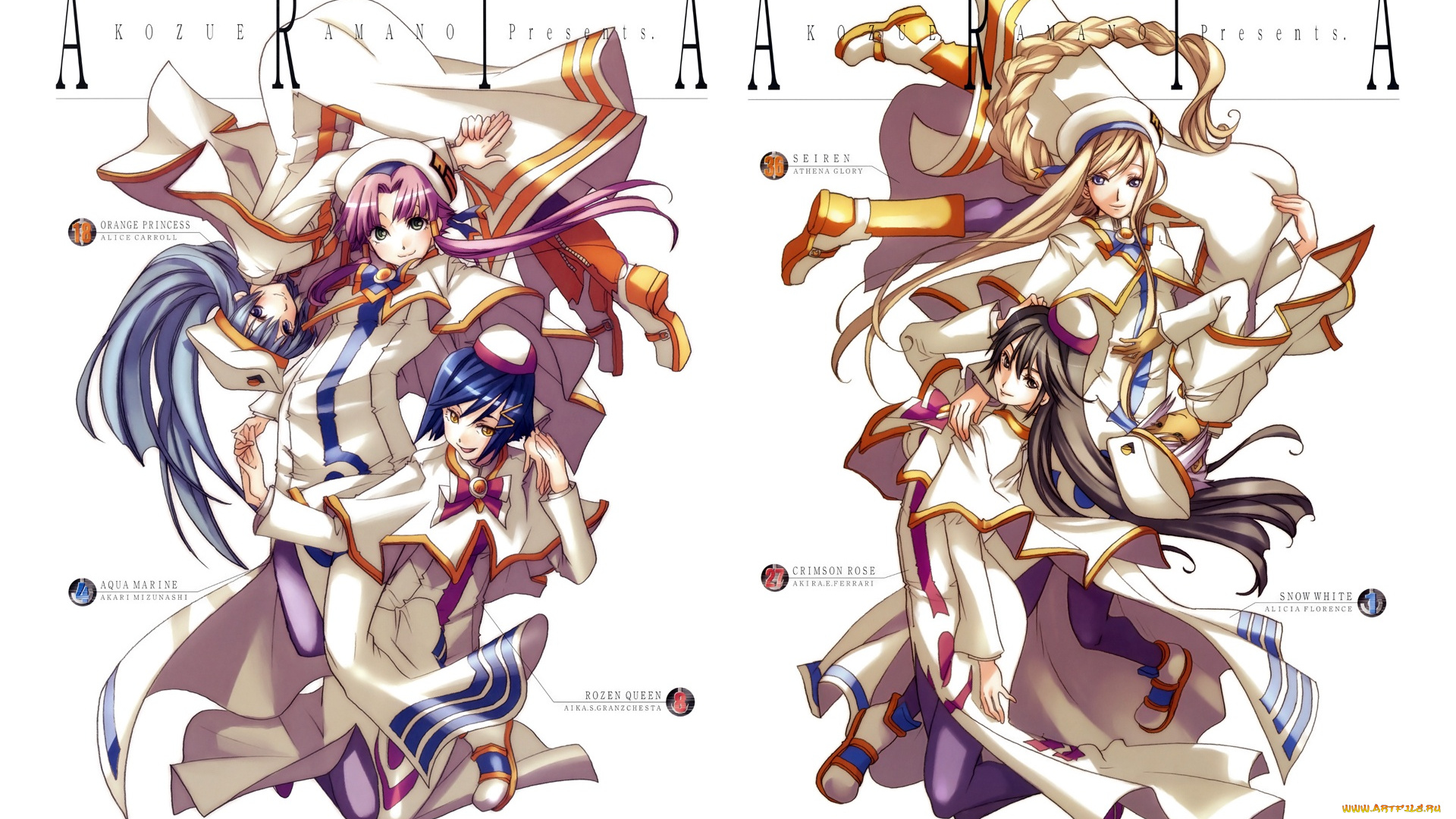 аниме, aria, девушки