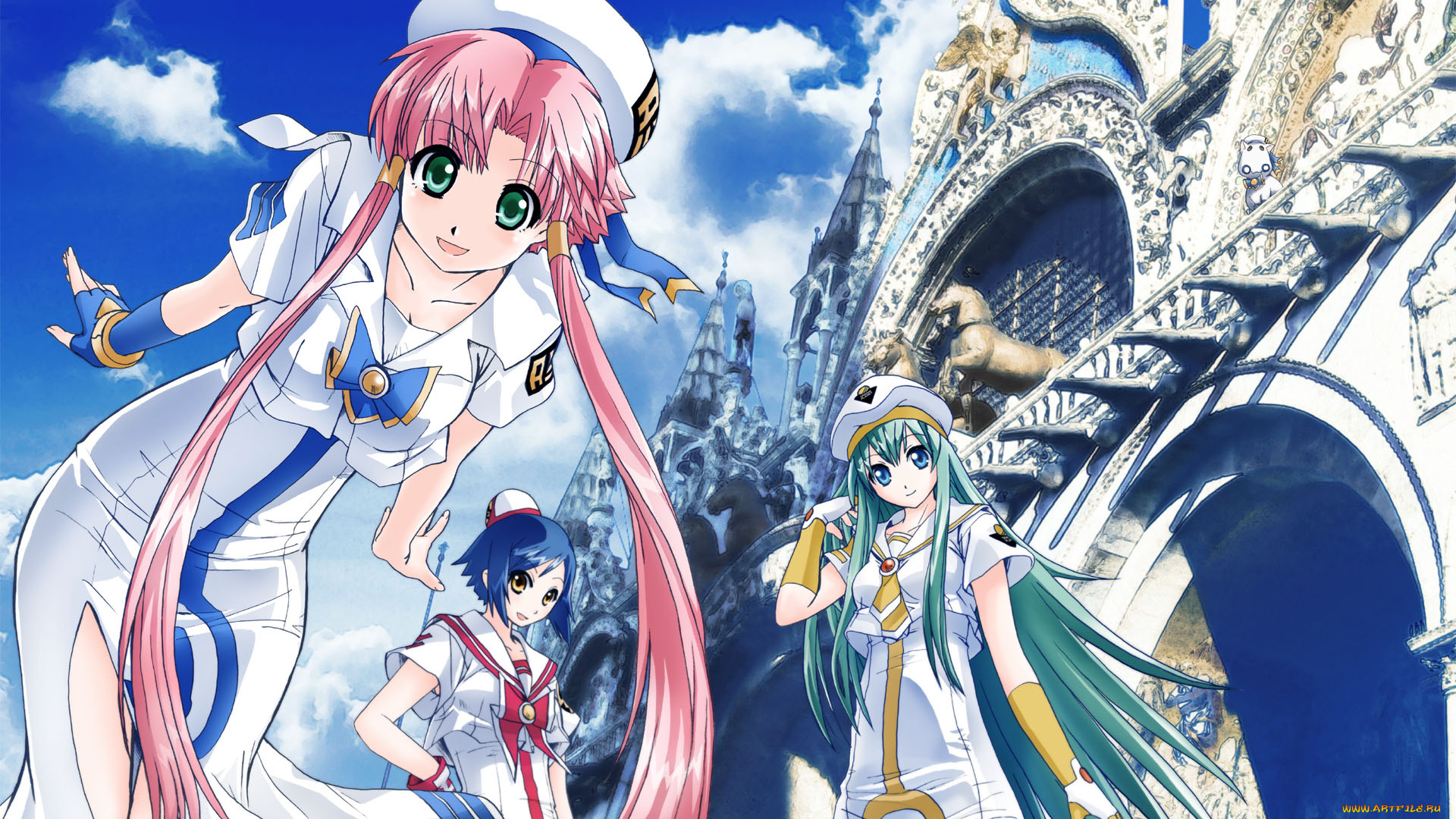 аниме, aria, девушки