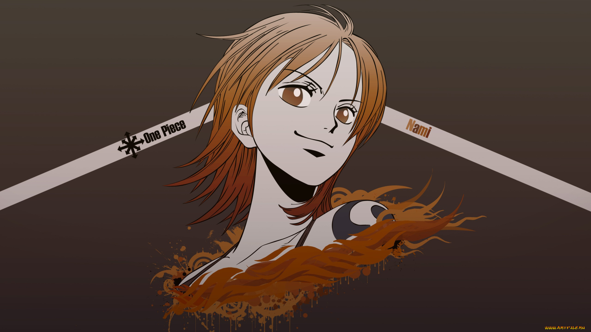 аниме, one, piece, nami