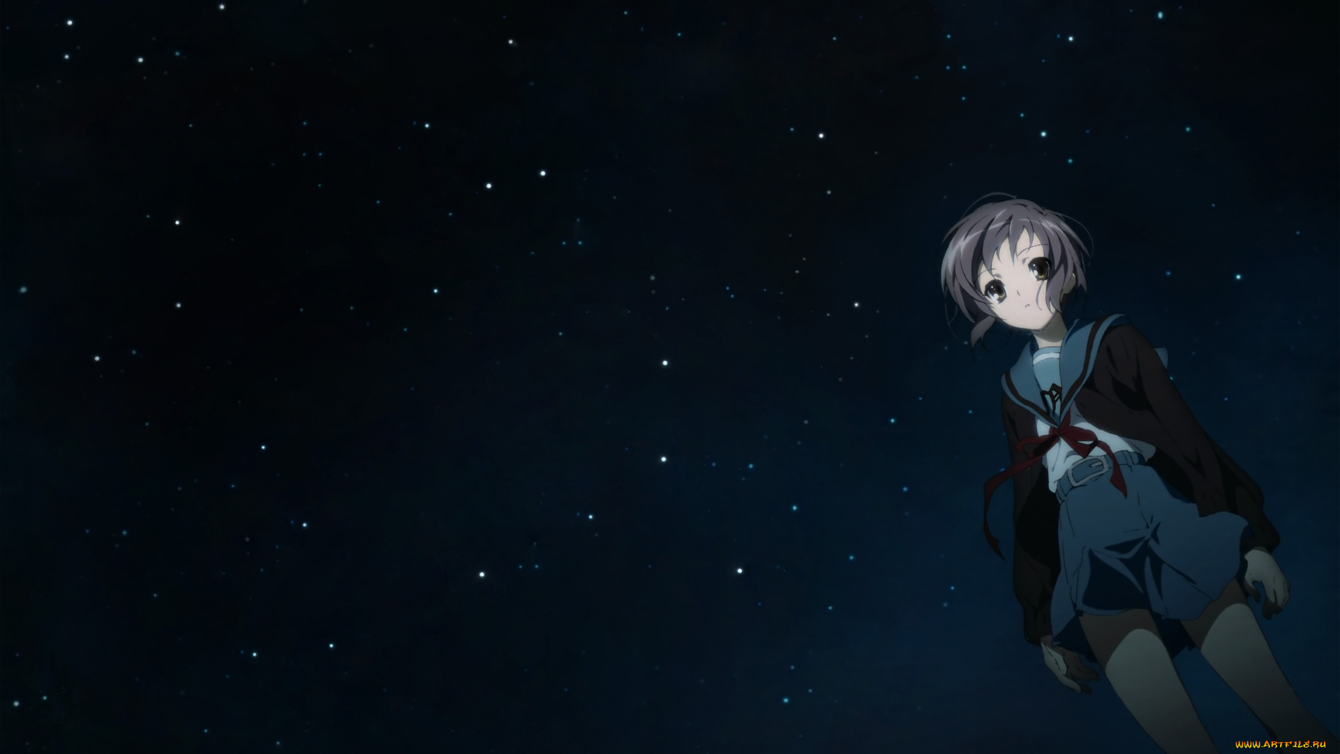 аниме, the, melancholy, of, haruhi, suzumiya, девушка
