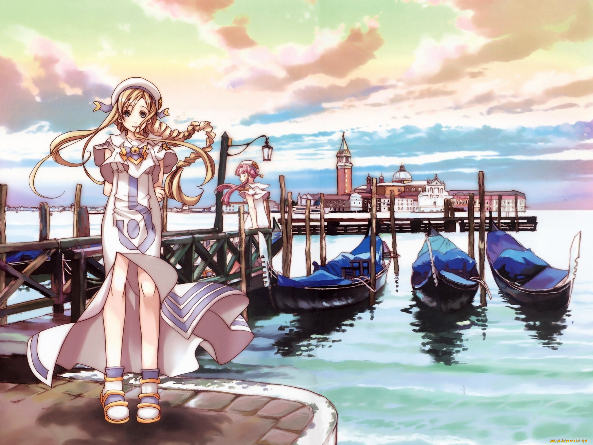 аниме, aria, девушки