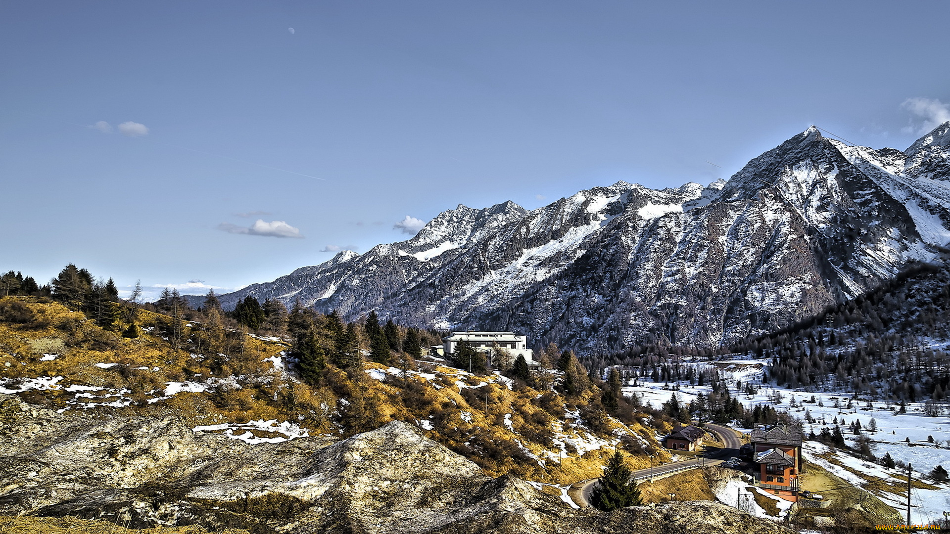 природа, горы, швейцария, небо