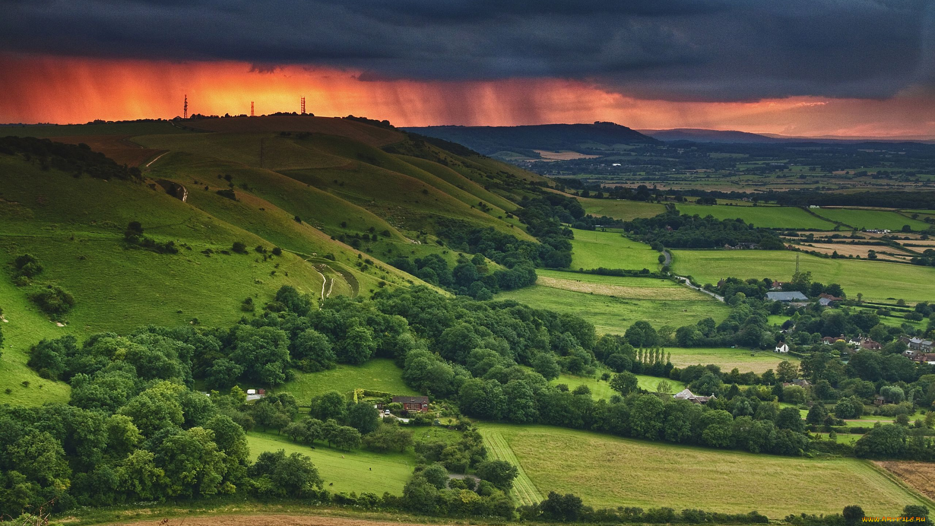 природа, поля, пейзаж